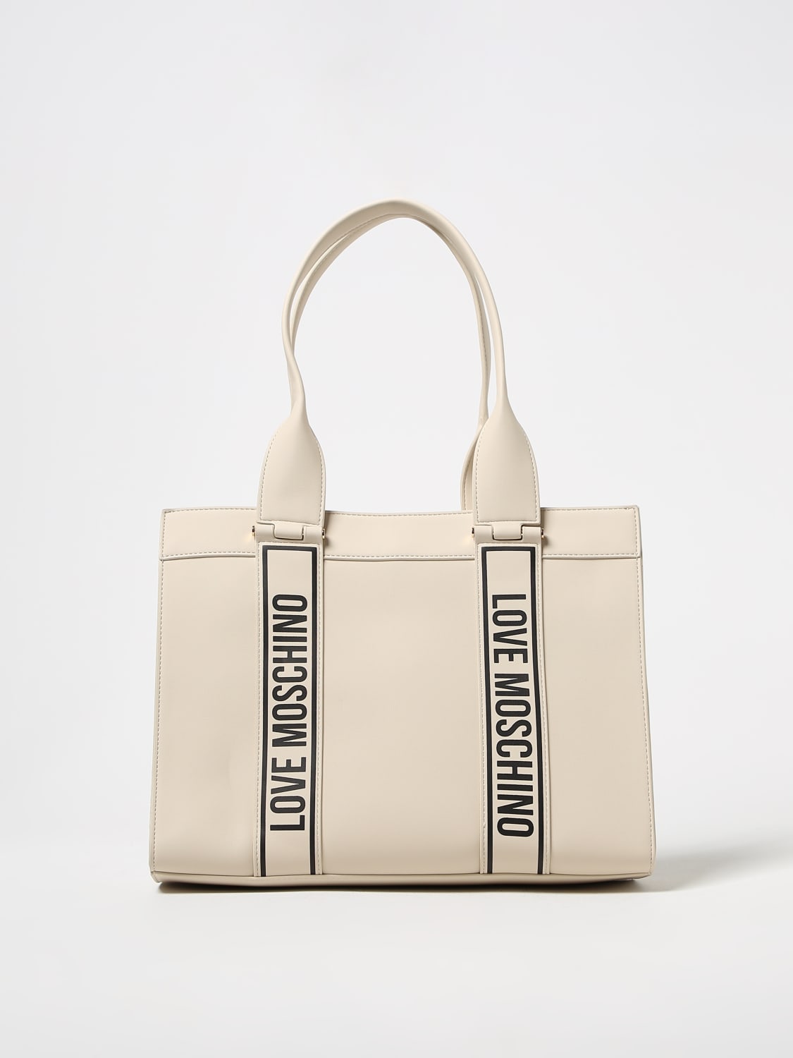 LOVE MOSCHINO Logo Lettering Off White Tote Bag - Womens from PILOT UK