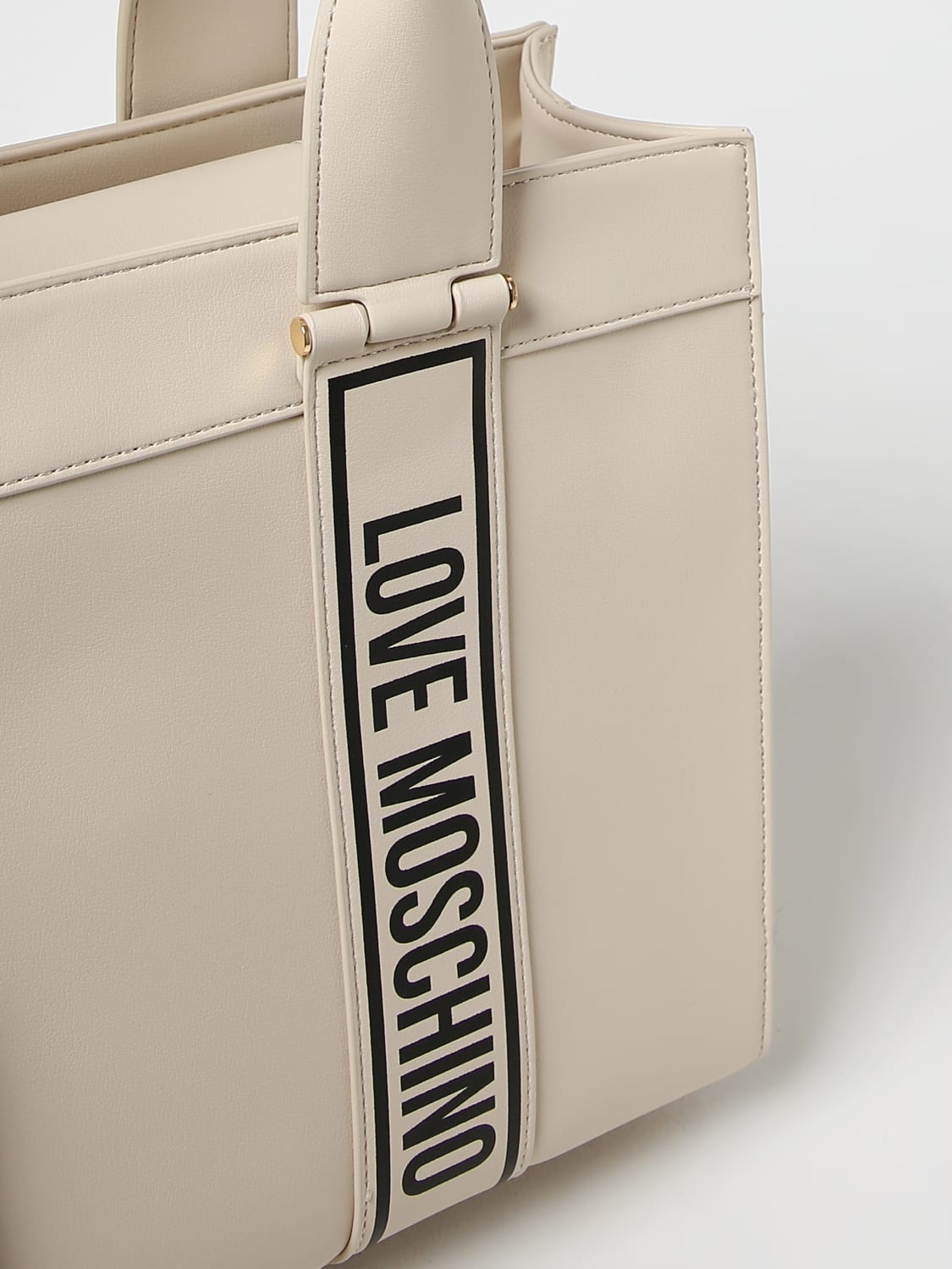 LOVE MOSCHINO Logo Lettering Off White Tote Bag - Womens from PILOT UK