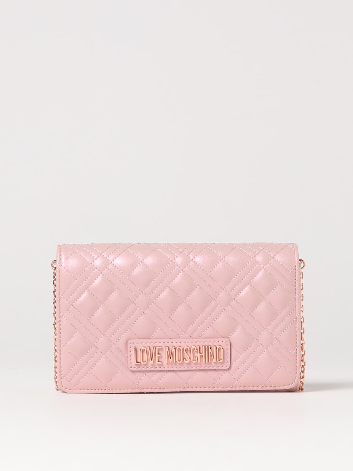 Love Moschino Quilted Crossbody Bag in Pink