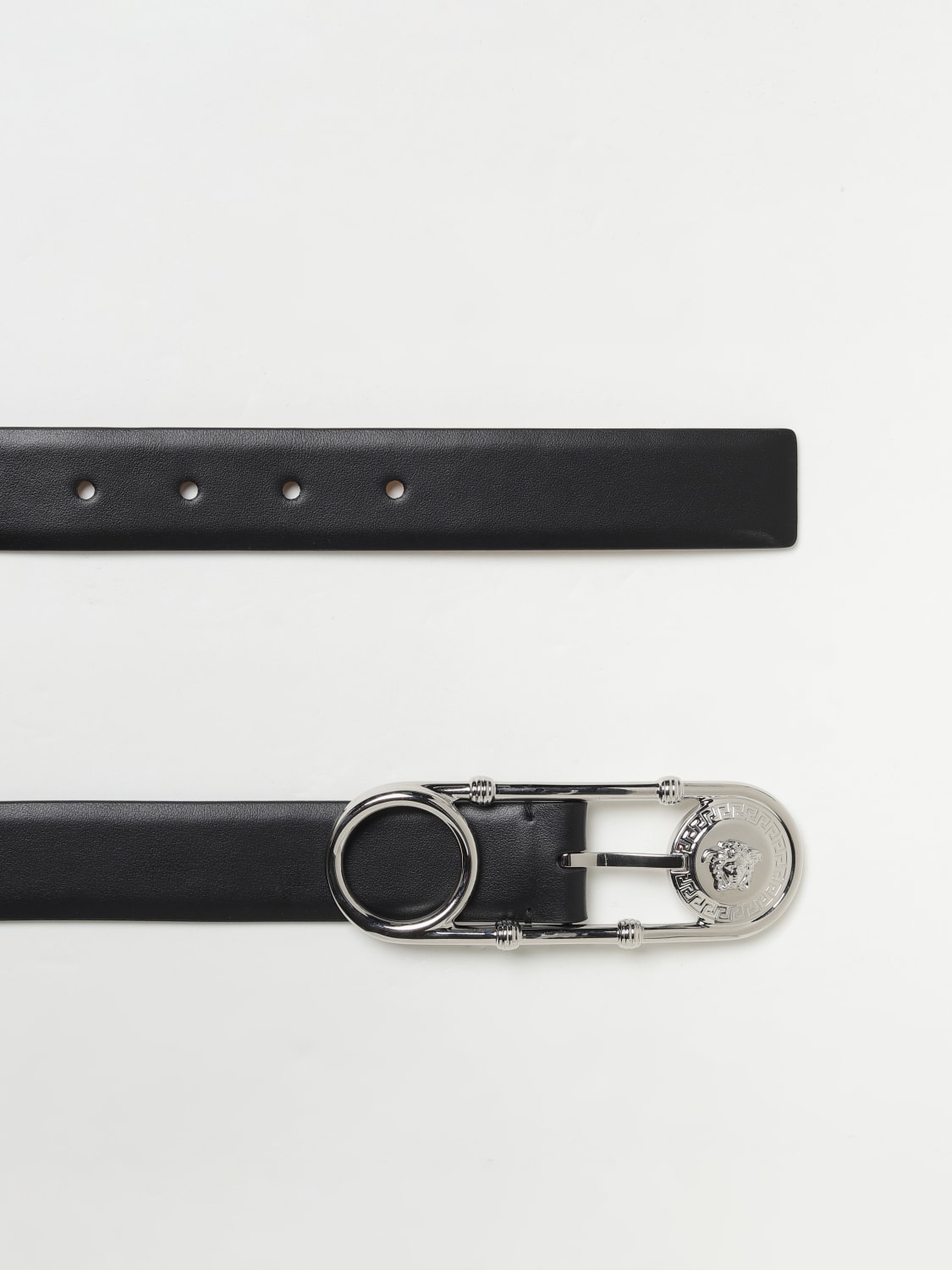 Black Safety Pin Buckle Belt