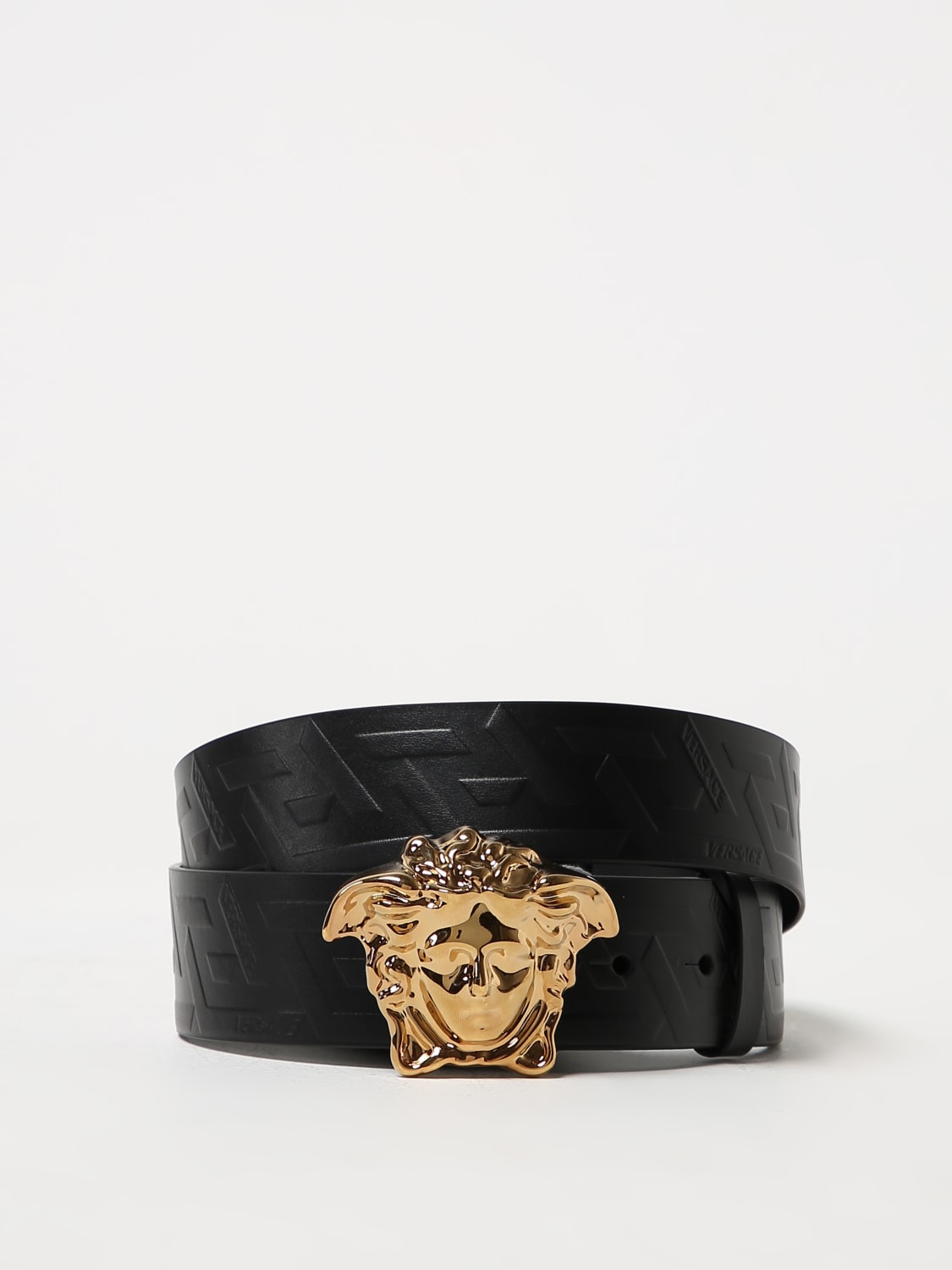 Versace Black La Medusa Head Belt Black / 85