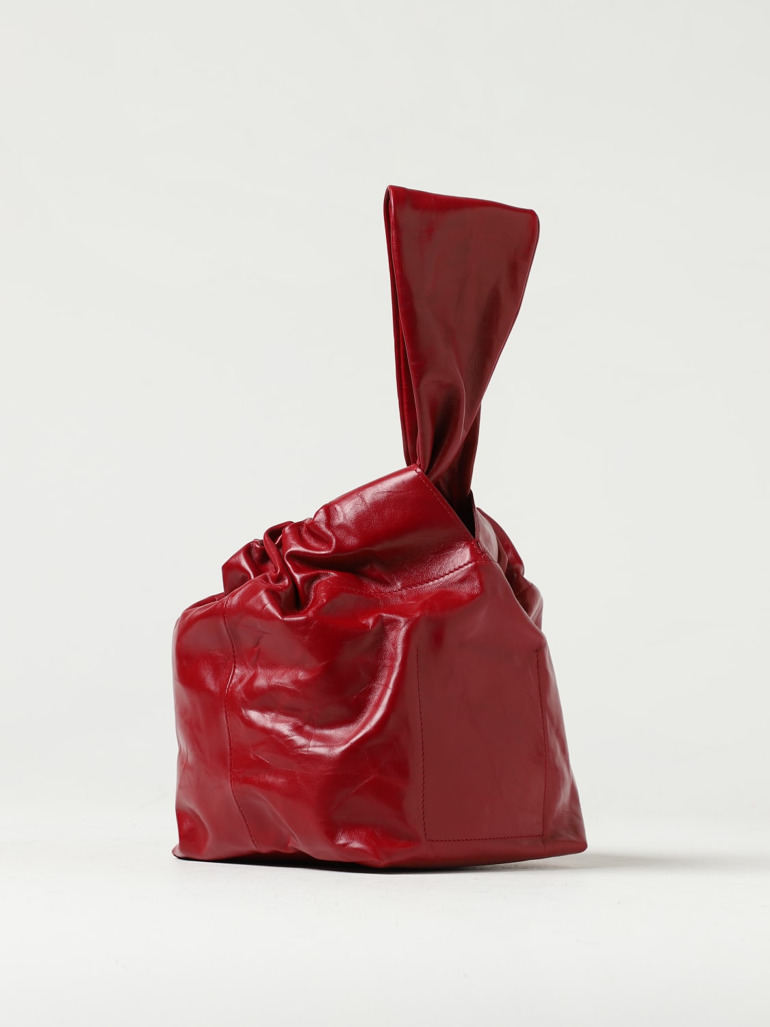 Mini Leather Tote Bag in Red - Jil Sander