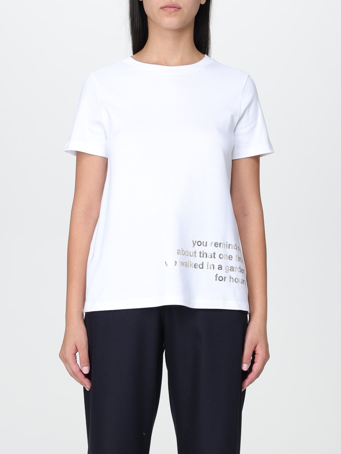 S MAX MARA: cotton t-shirt - White | S Max Mara t-shirt 2399760239600 ...
