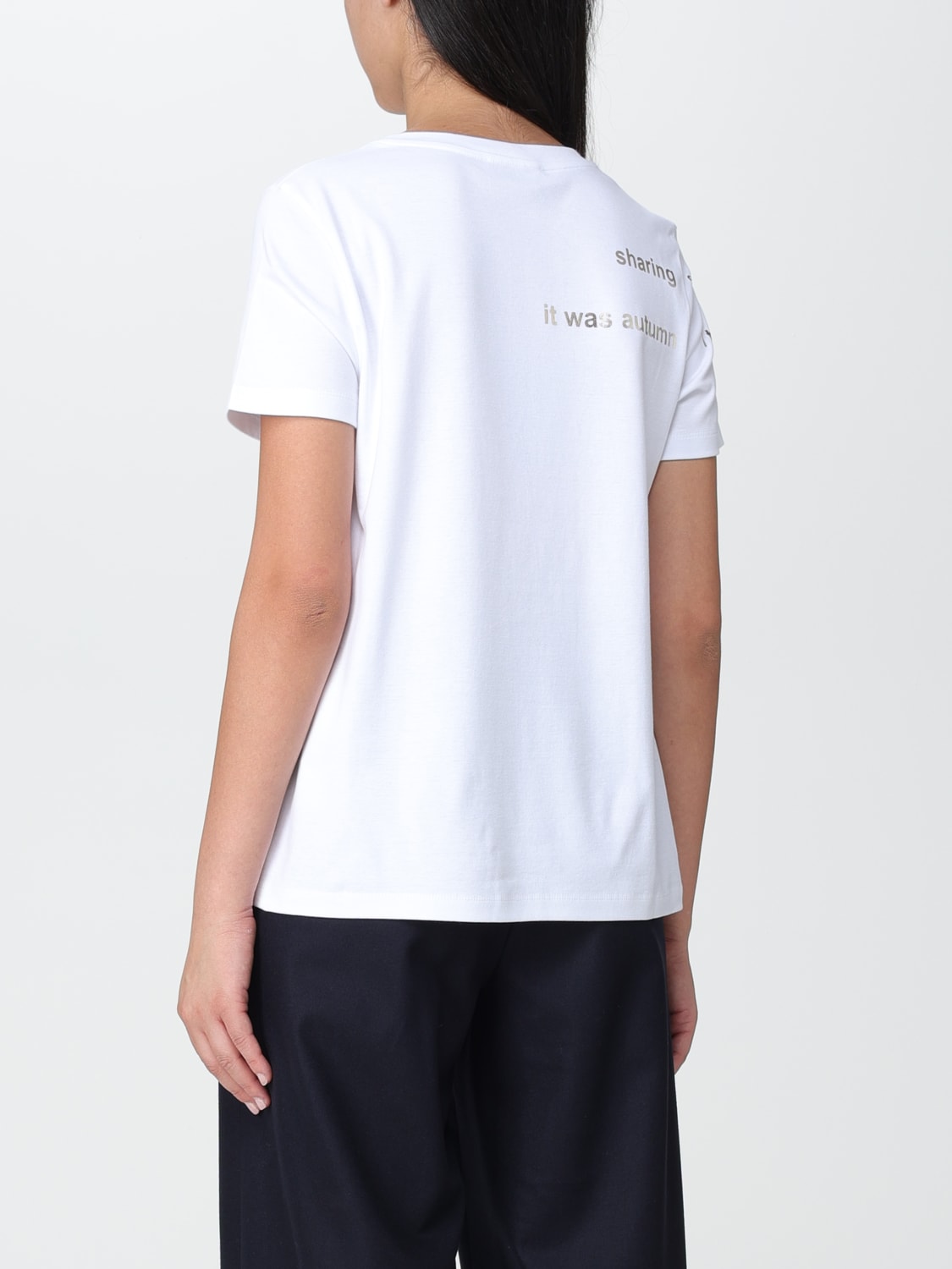 S MAX MARA: cotton t-shirt - White | S Max Mara t-shirt 2399760239600 ...