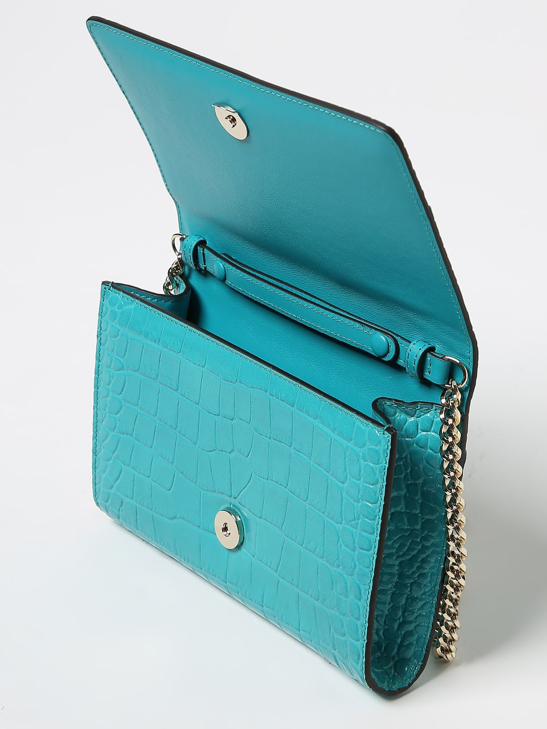 Women's Luxury Bags - Jimmy Choo Green Croc Shoulder Bag