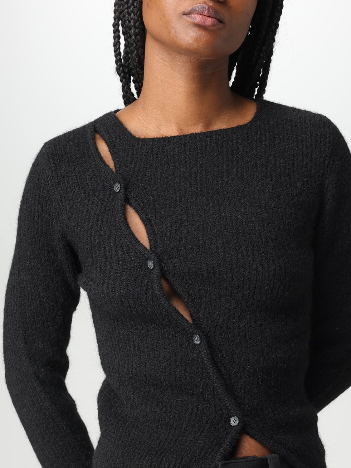 JACQUEMUS: sweater for woman - Black | Jacquemus sweater 202KN0022085 ...