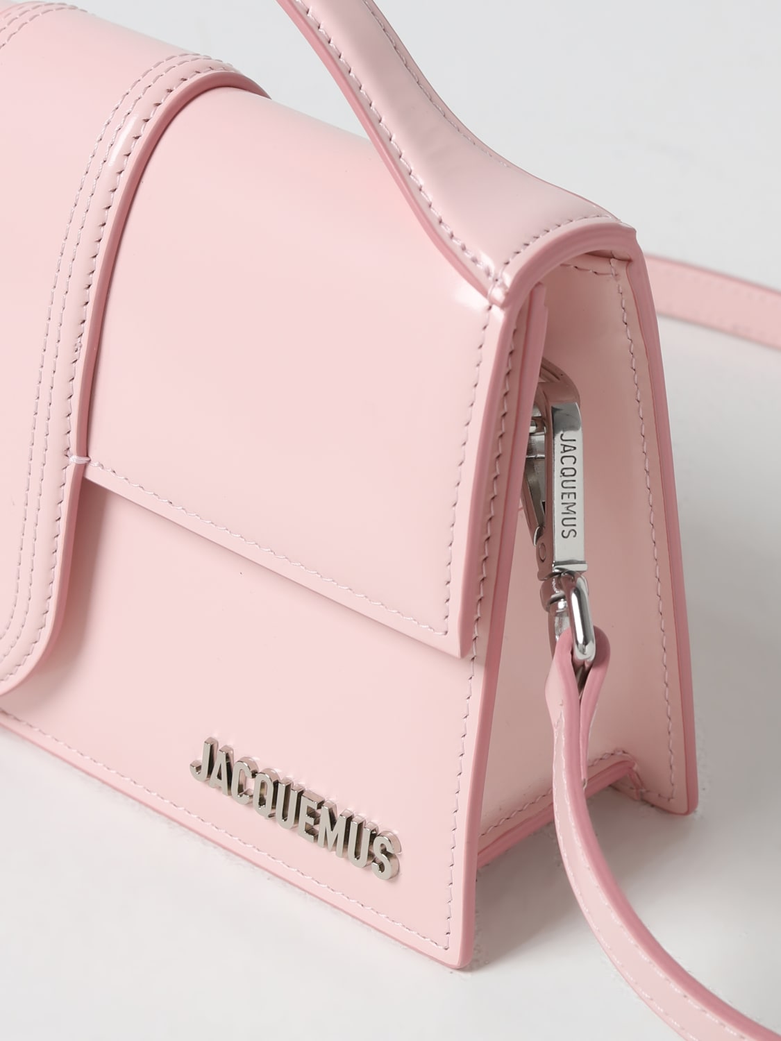 Jacquemus Le Bambino Long Leather Shoulder Bag, Pink, Women's, Handbags & Purses Shoulder Bags