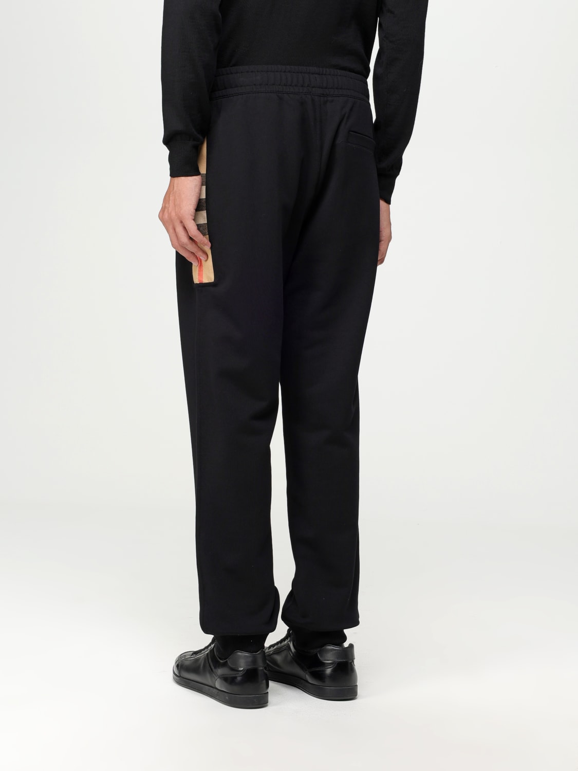 BURBERRY: men's pants - Black | Burberry pants 8059066 online at GIGLIO.COM