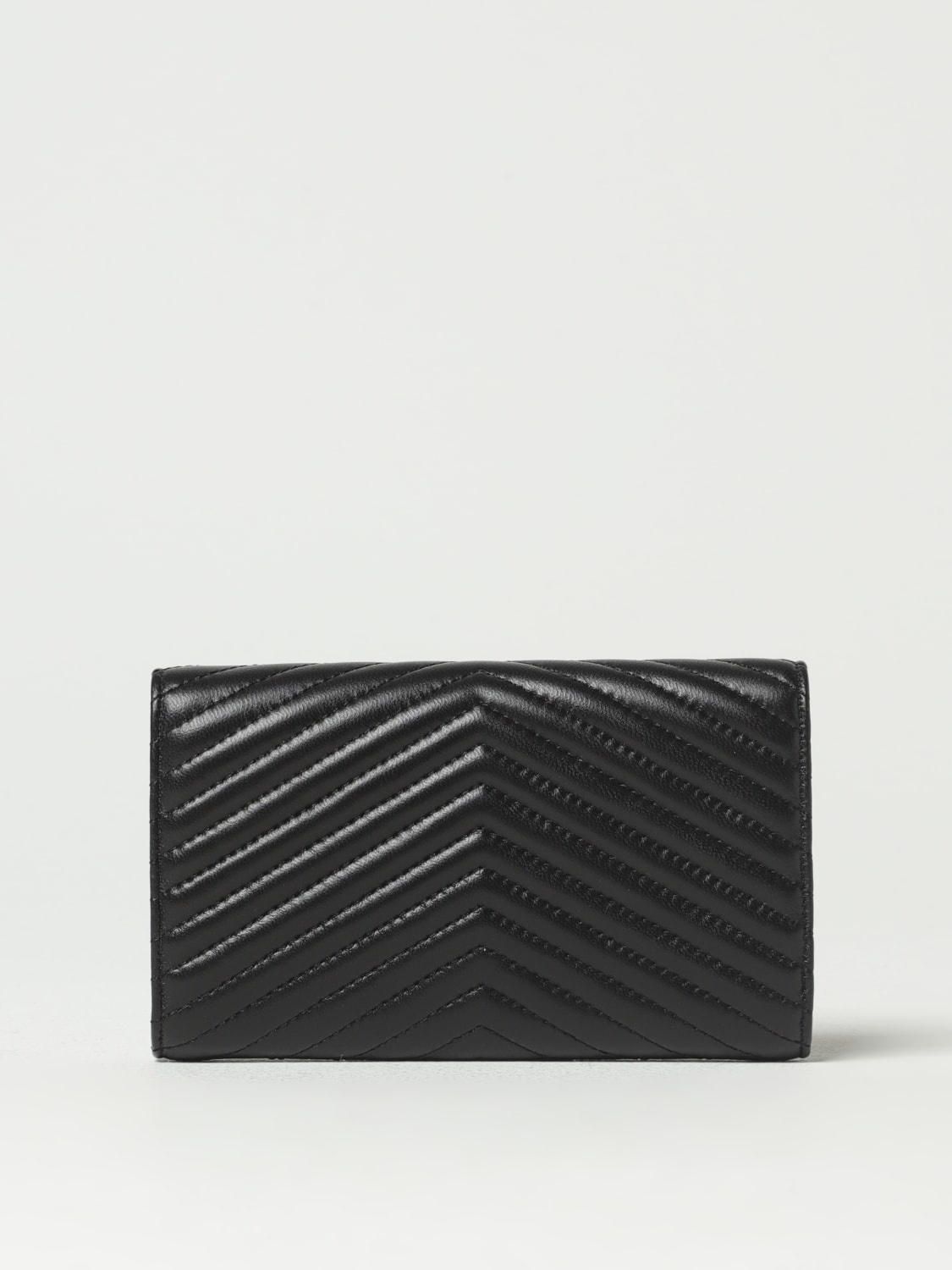 Pinko Chevron-Quilted Leather Wallet - Black