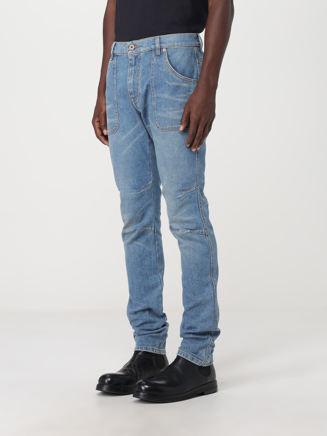 BALMAIN: jeans man - Blue | Balmain jeans BH1MG001DD62 online at GIGLIO.COM
