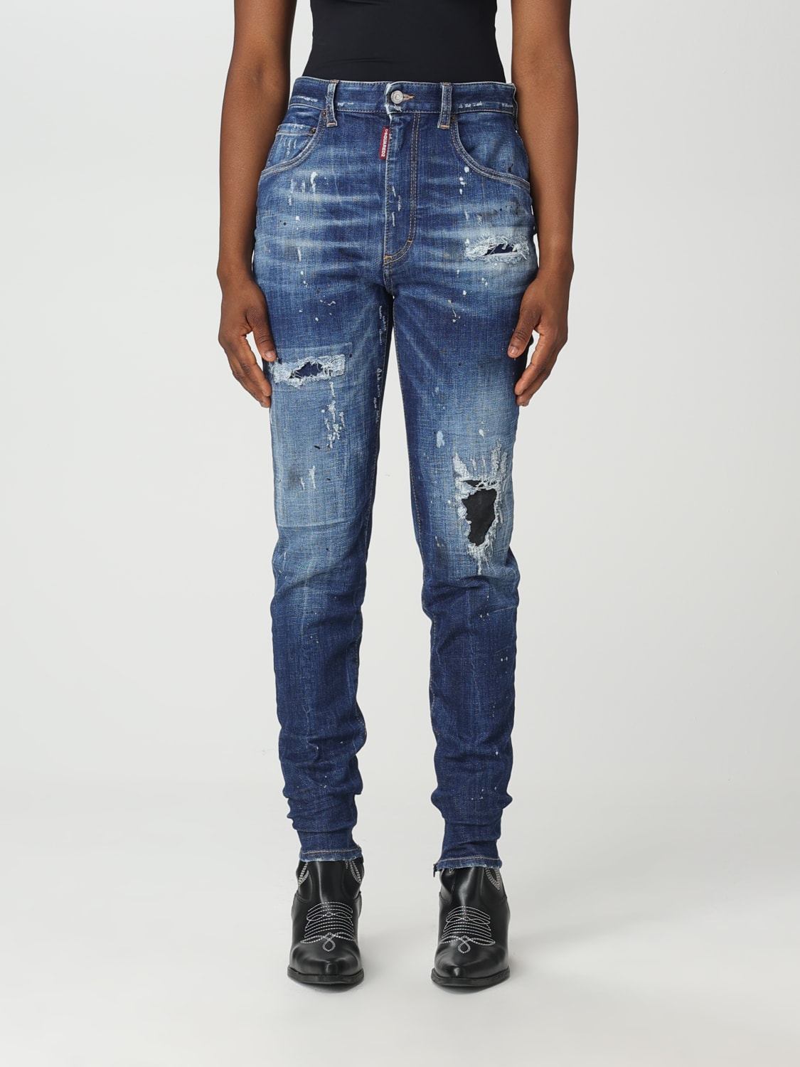 DSQUARED2: jeans in denim - Blue | Dsquared2 jeans S72LB0684S30872