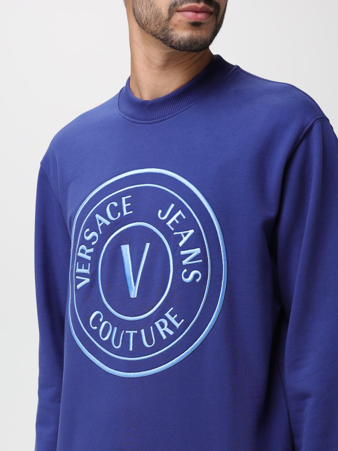 Versace V Emblem Long-Sleeved T-shirt