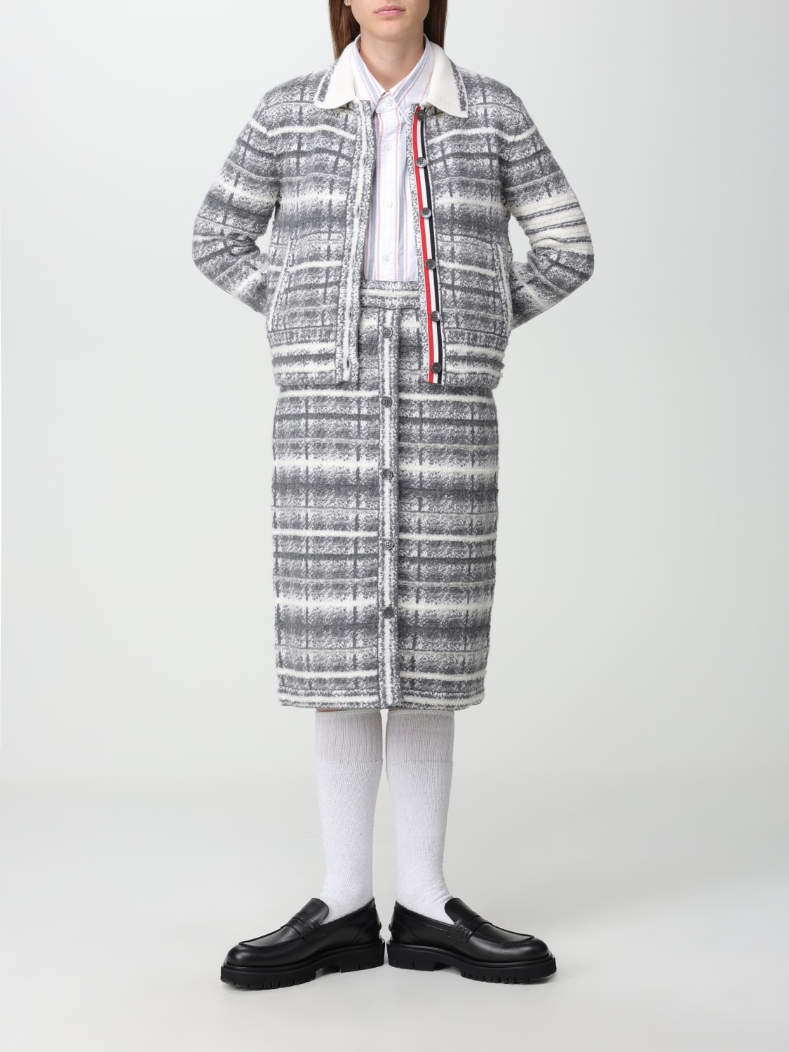 THOM BROWNE：スカート レディース - グレー | GIGLIO.COMオンラインの