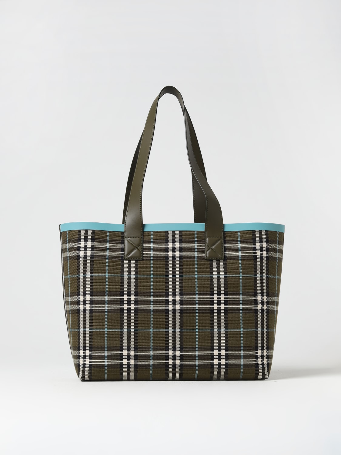 London Check Canvas Tote Bag in Black - Burberry