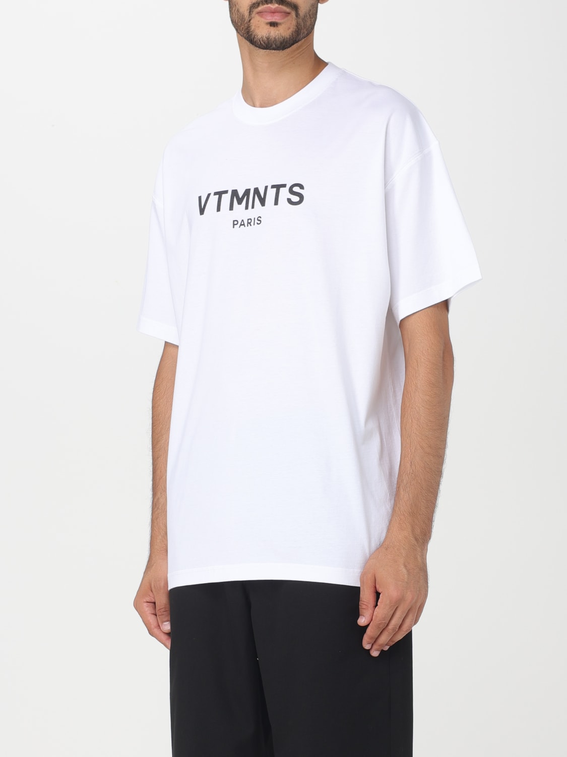 VTMNTS: t-shirt for man - White | Vtmnts t-shirt VL18TR120W online