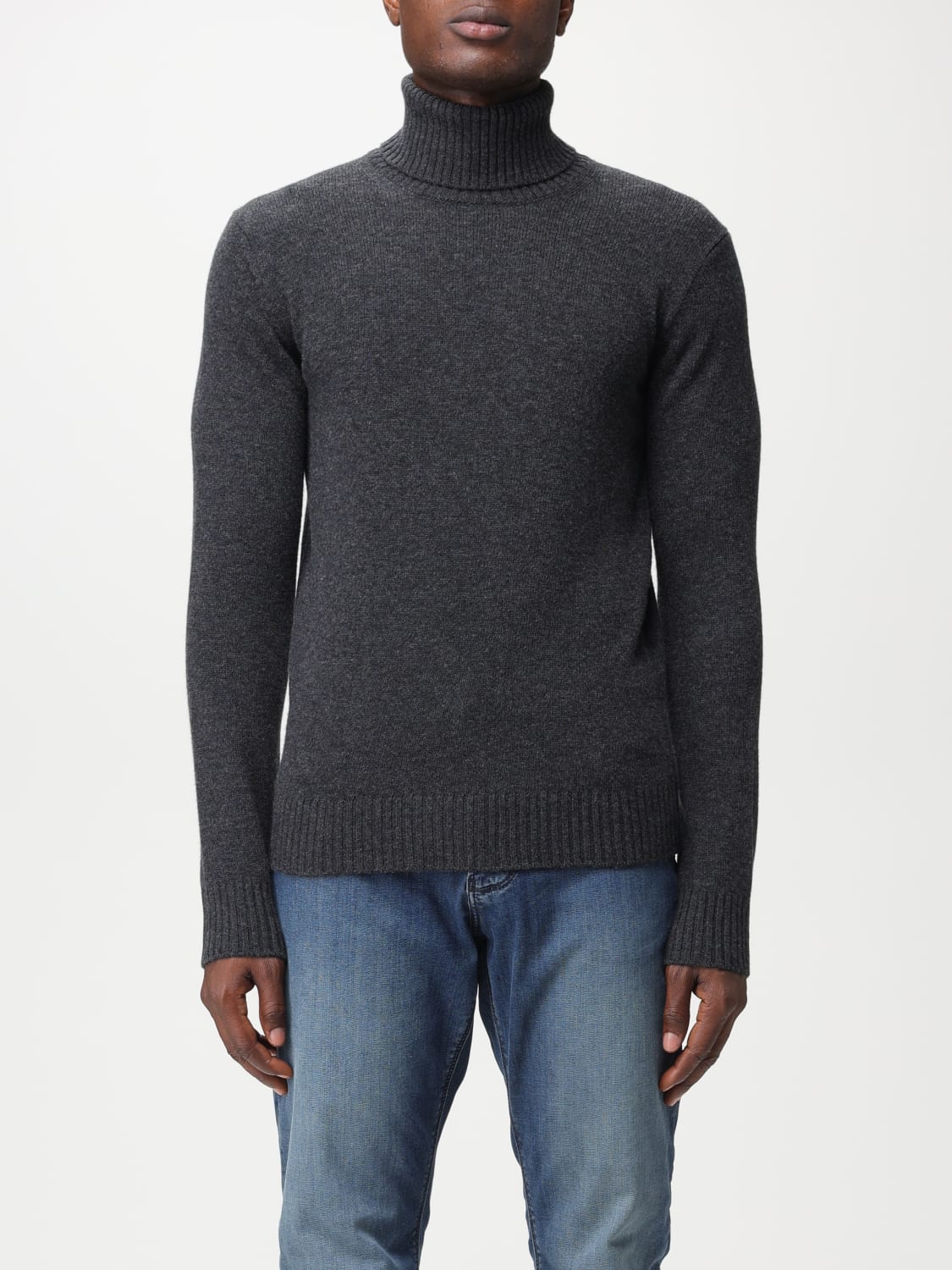 ROBERTO COLLINA: sweater for man - Charcoal | Roberto Collina sweater ...