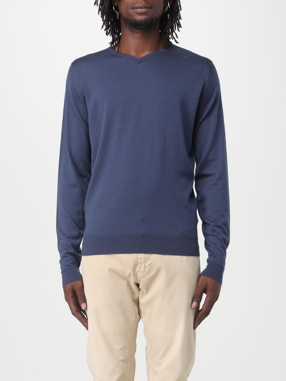 JOHN SMEDLEY: sweater for man - Blue | John Smedley sweater