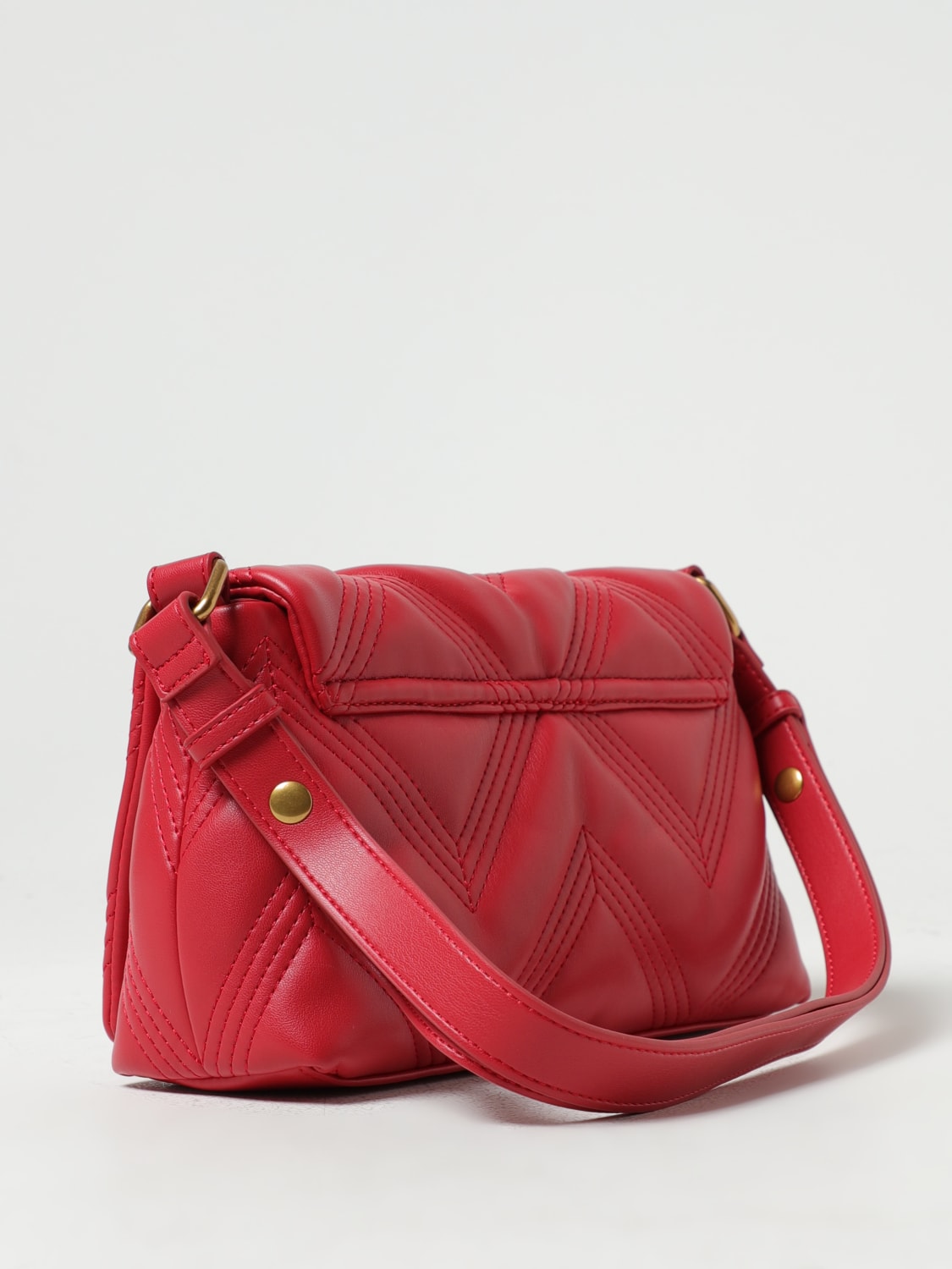 MCM Women's Red Patricia Ruby Quilted Leather Shoulder Bag