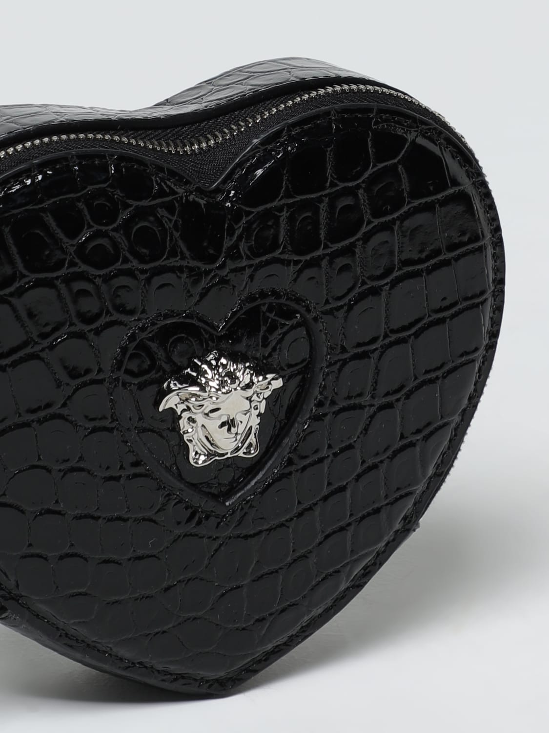 Versace Kids Black Heart Medusa Bag