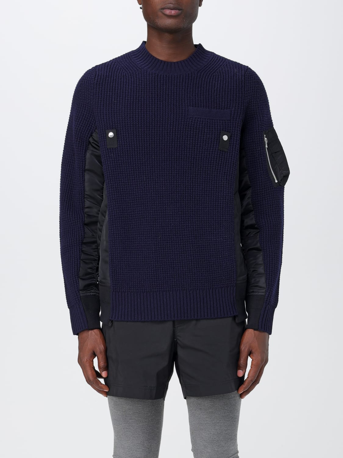 SACAI: sweater for man - Black | Sacai sweater SCM083 online at