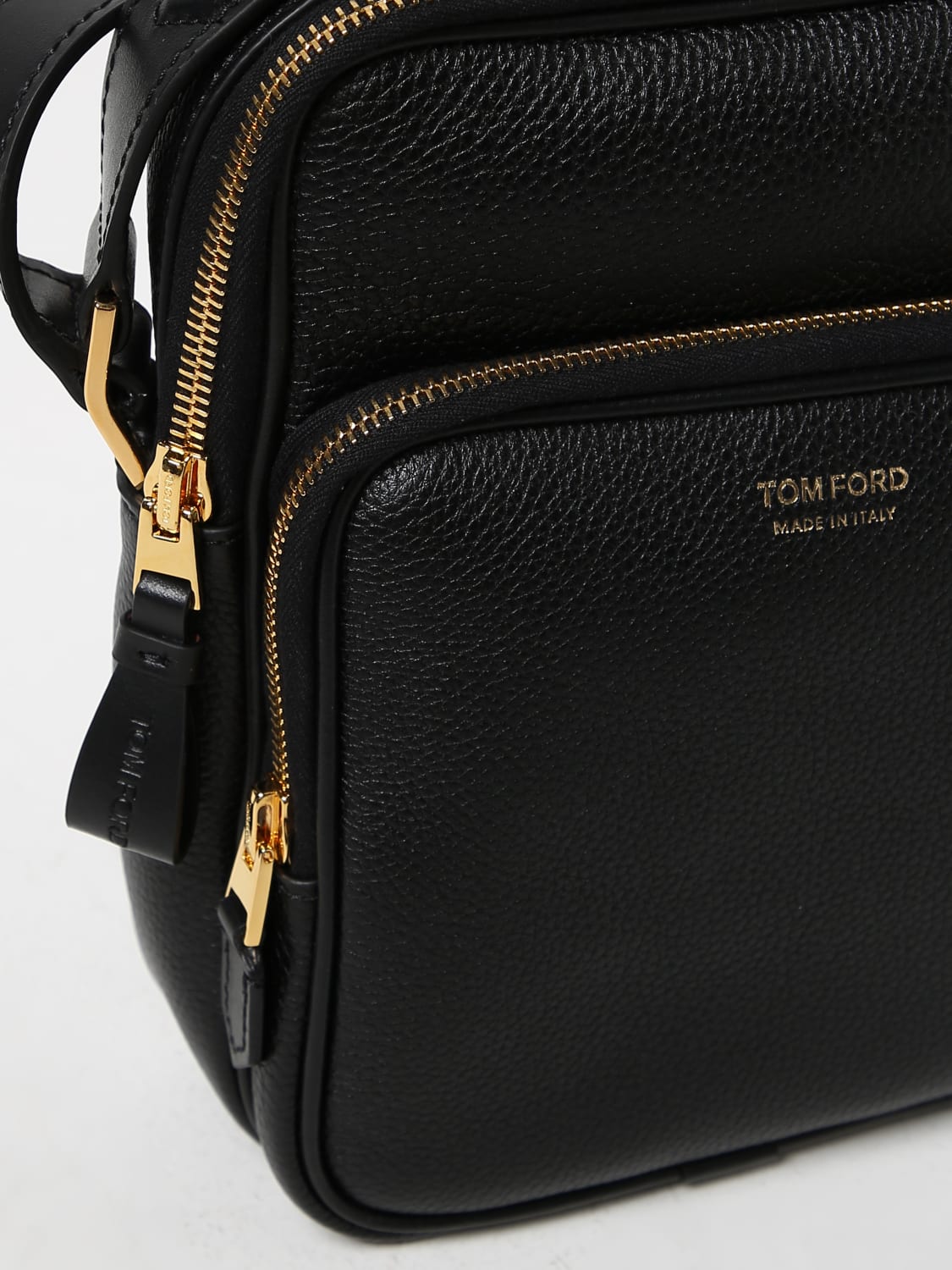 TOM FORD Full-Grain Leather Messenger Bag for Men