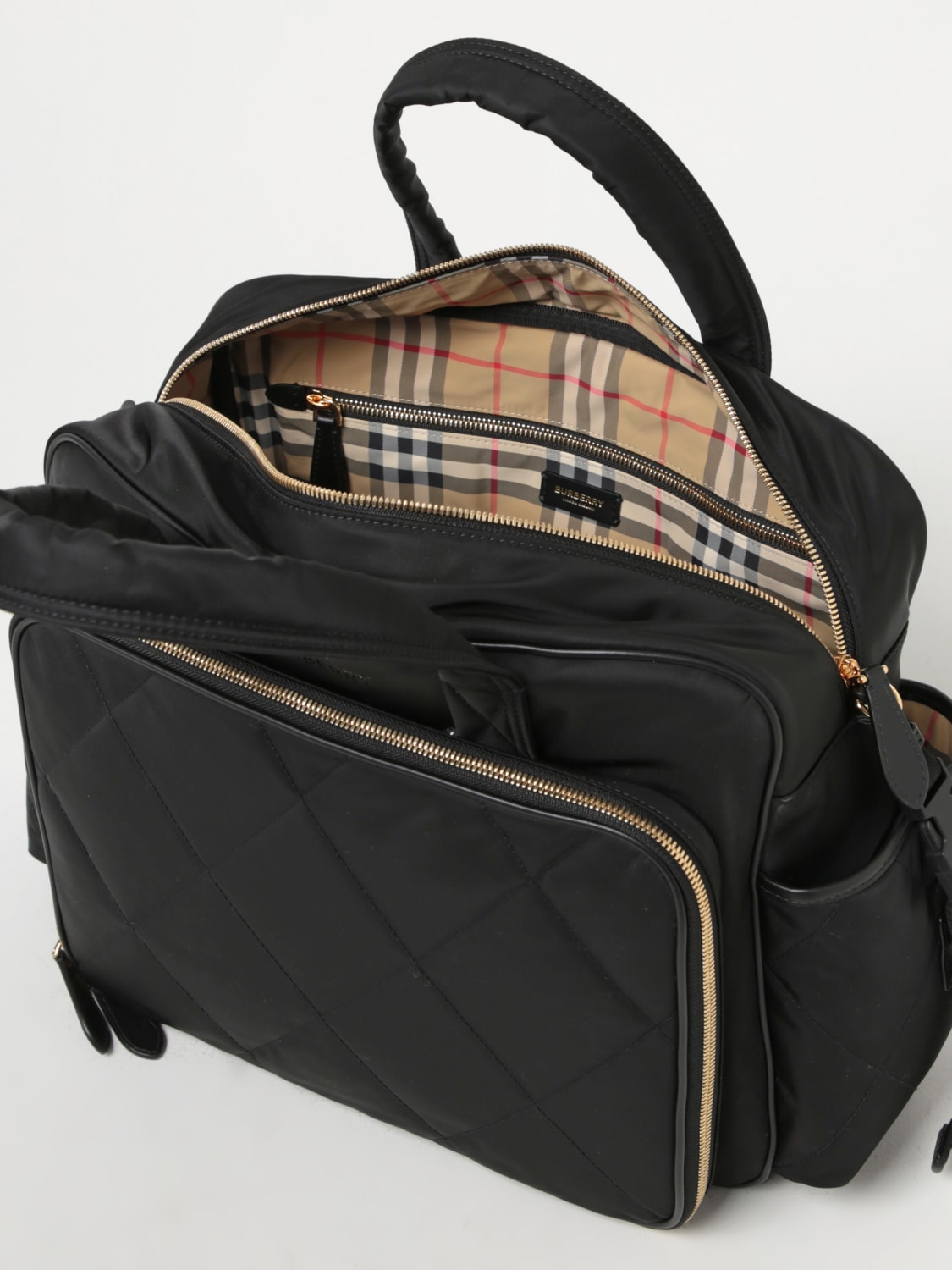 Burberry Kids Black Diaper Bag