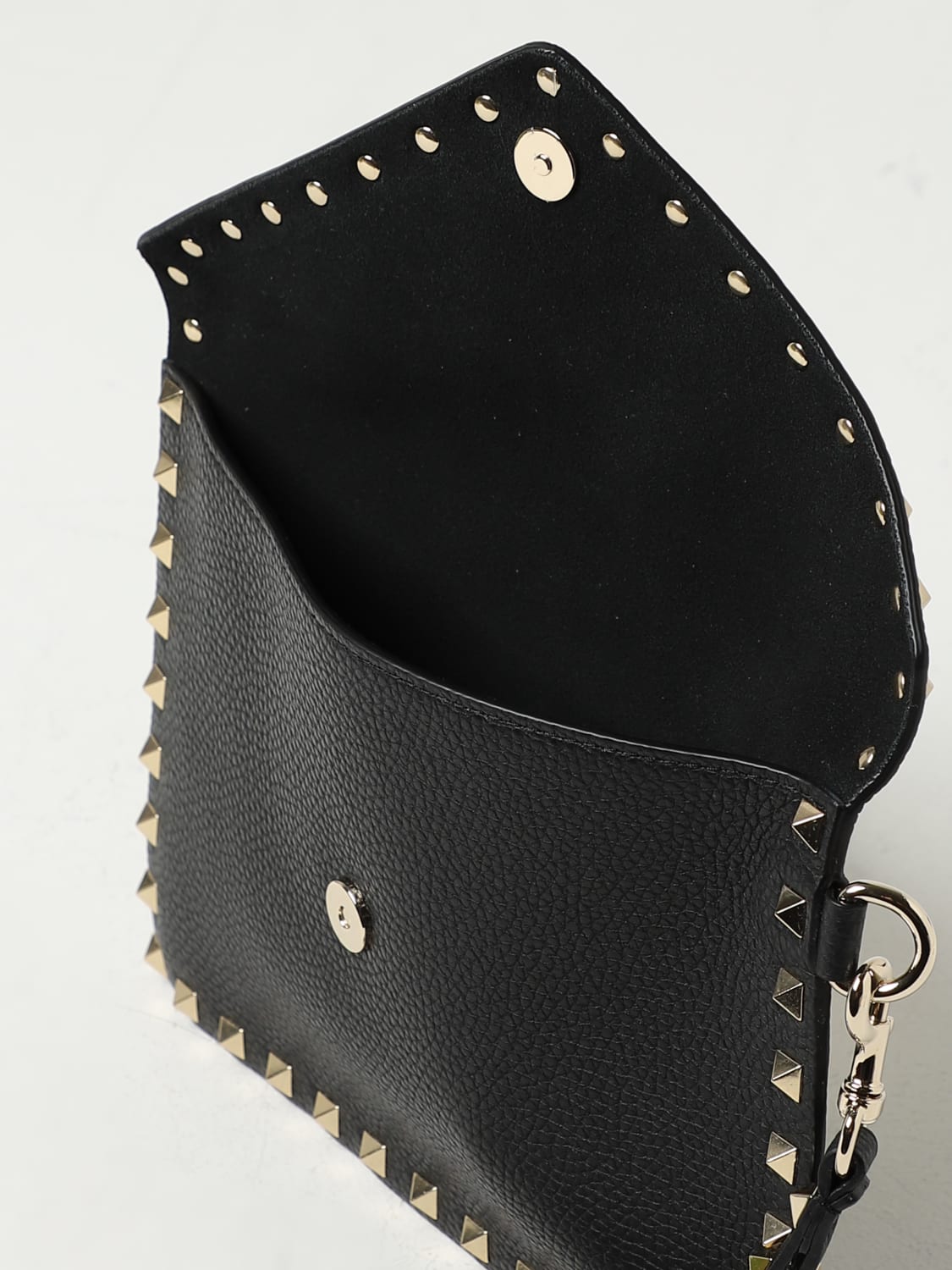 Valentino Garavani Mini Rockstud Leather Clutch Bag, Rose Quartz, Women's, Clutches & Small Handbags Clutches Pouches & Wristlets