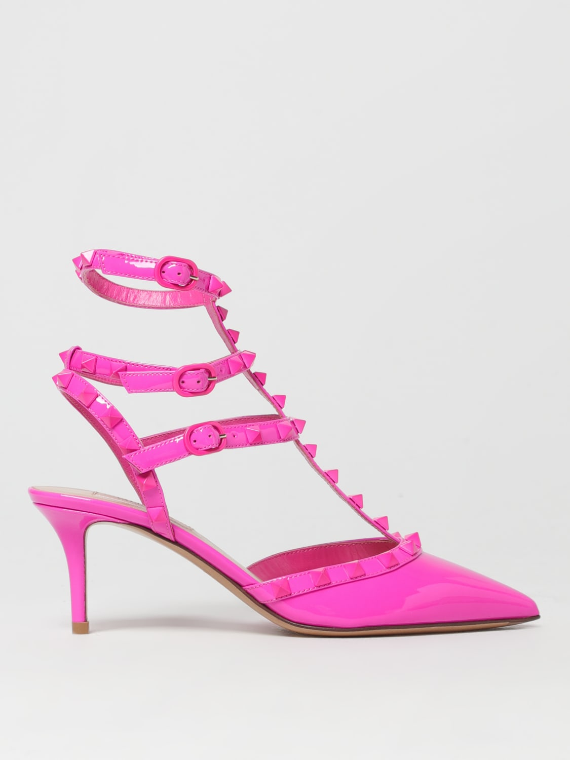 Calamity flygtninge Glæd dig VALENTINO GARAVANI: Rockstud pumps in patent leather with studs - Pink |  Valentino Garavani high heel shoes 3W2S0375YPX online at GIGLIO.COM
