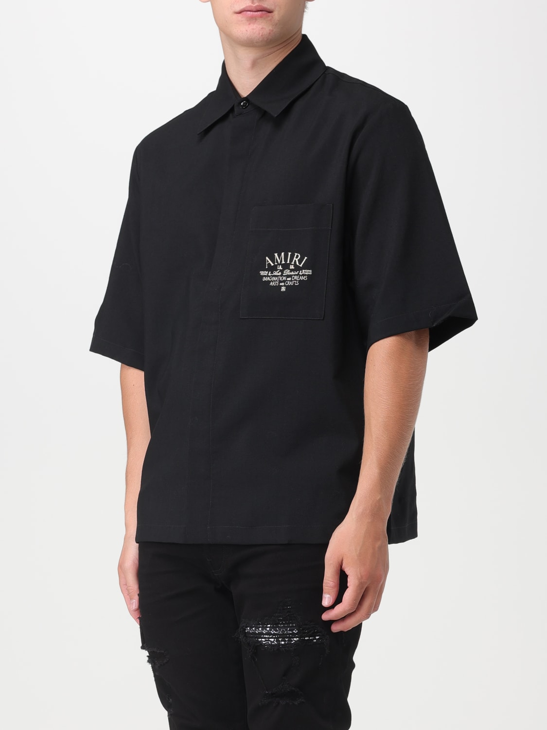 AMIRI: shirt for man - Black | Amiri shirt PF23MSS041 online at