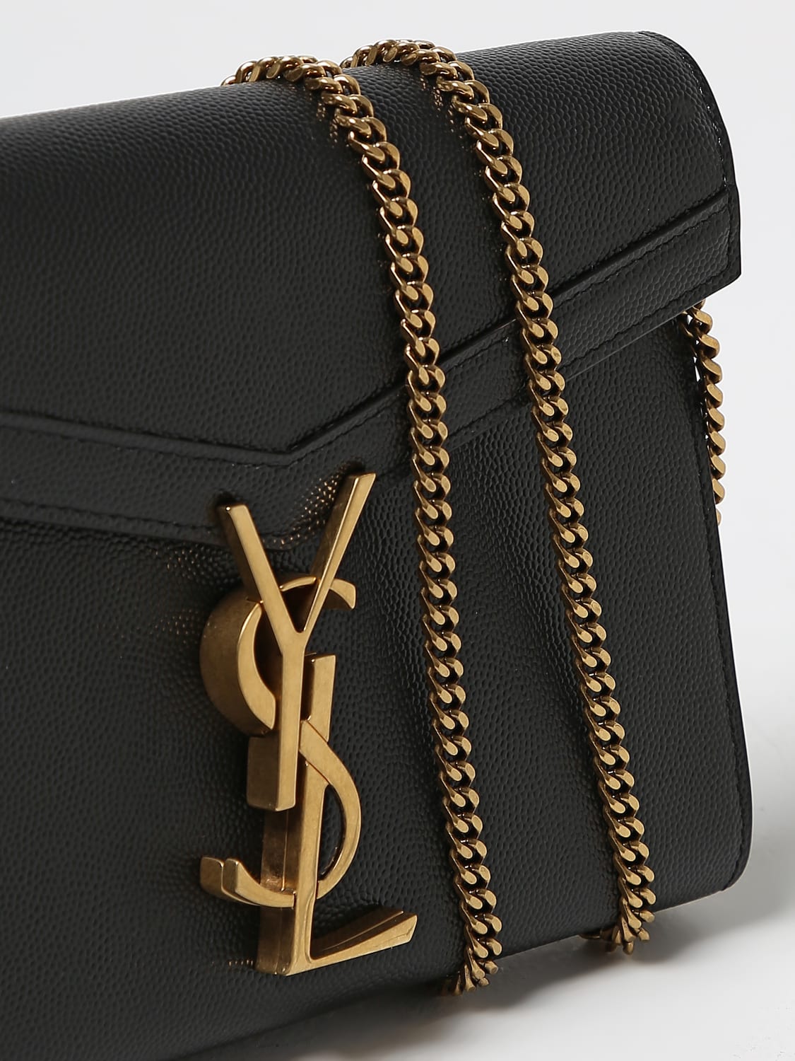 Saint Laurent Cassandra Chain Wallet Bag - Black for Women