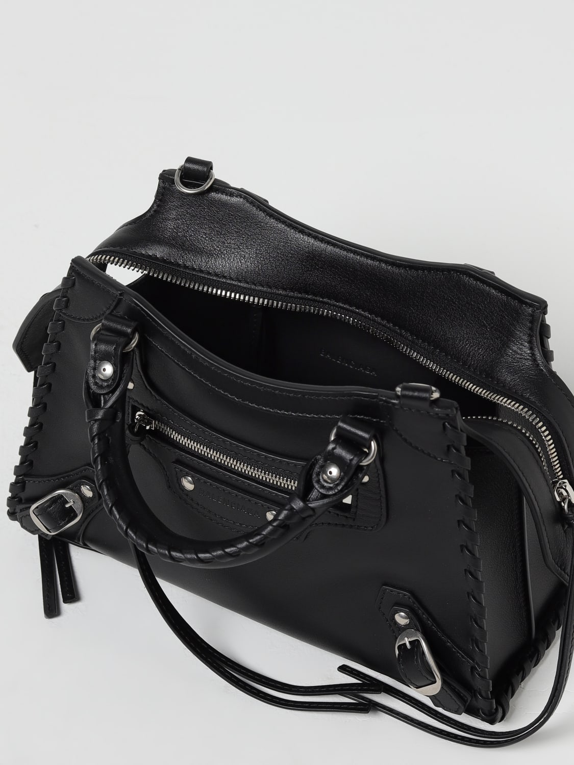 BALENCIAGA: Neo Classic City S bag in leather with shoulder strap - Black