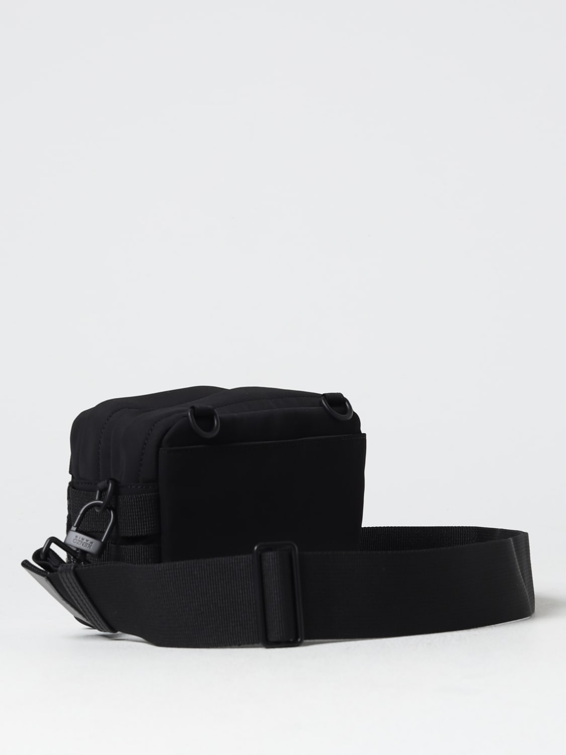 KENZO: jungle bag in nylon with patch - Black | Kenzo shoulder bag ...