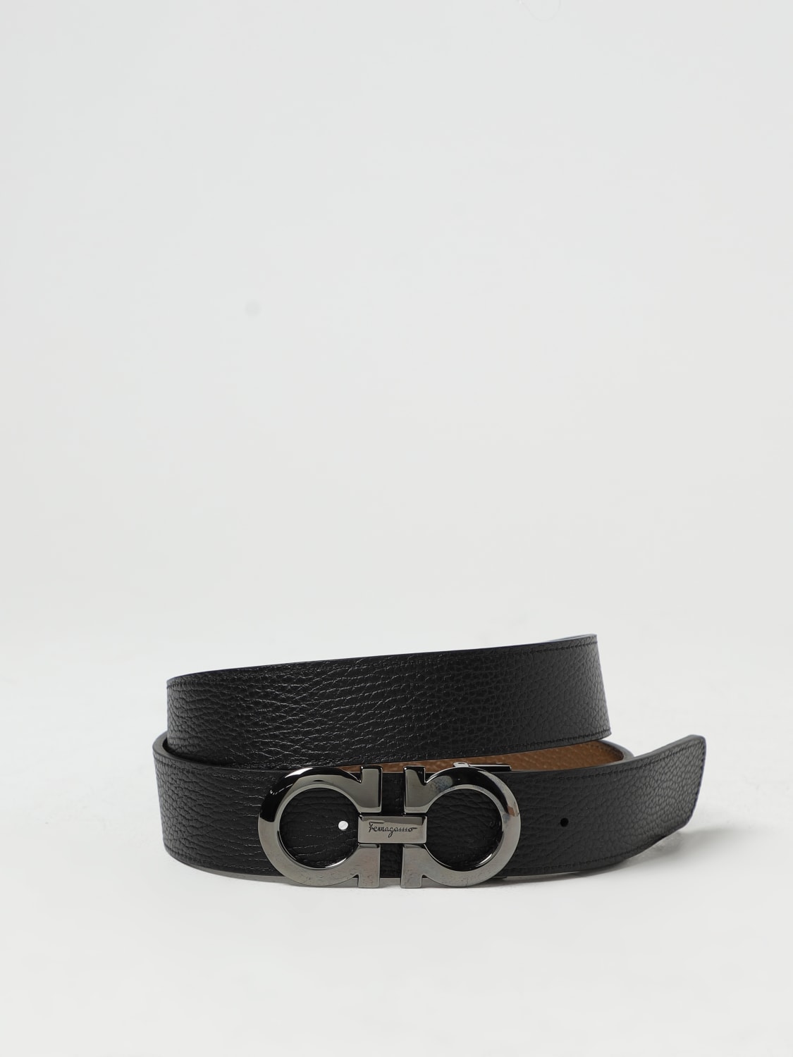 Ferragamo Gancini Leather Reversible Belt