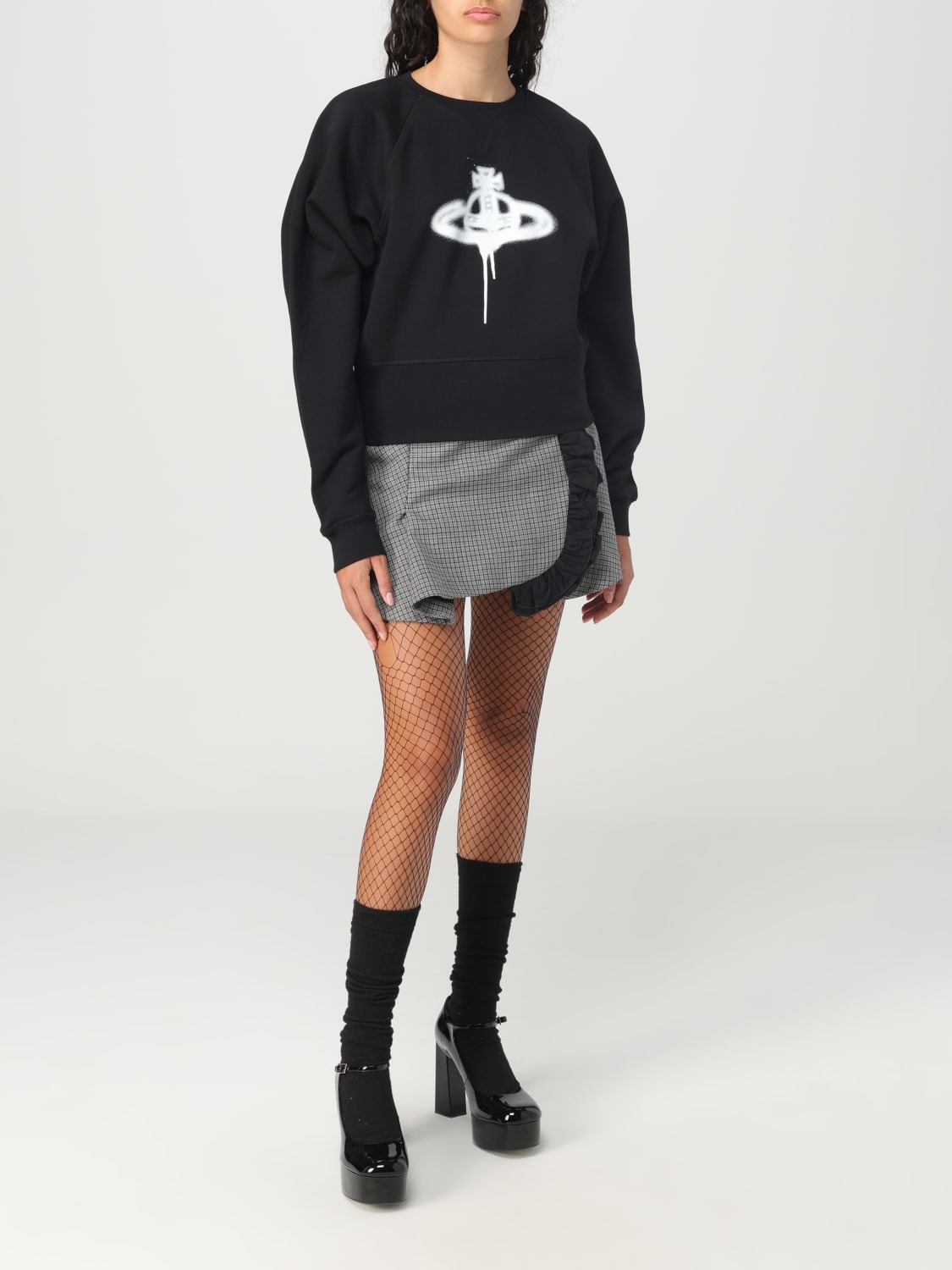 Vivienne Westwood Black Embroidered Logo Sweatshirt - ShopStyle