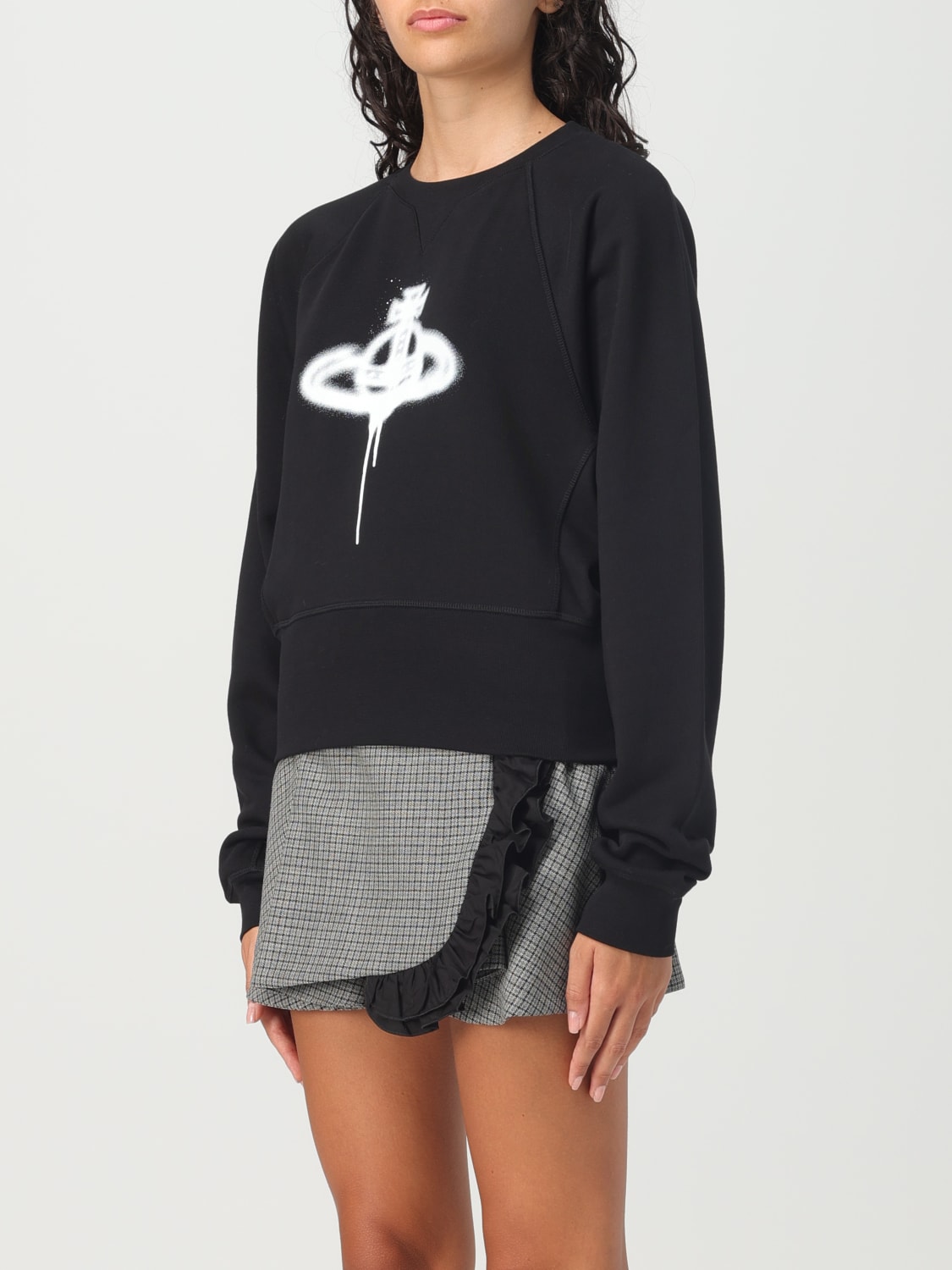 Vivienne Westwood Black Embroidered Logo Sweatshirt - ShopStyle