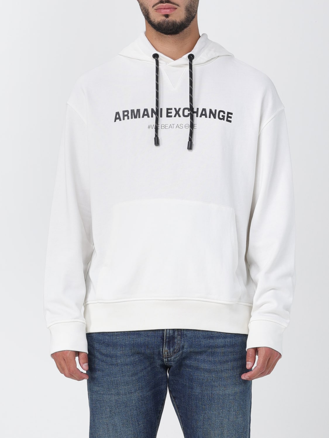 Armani Exchange Logo Hoodie Navy