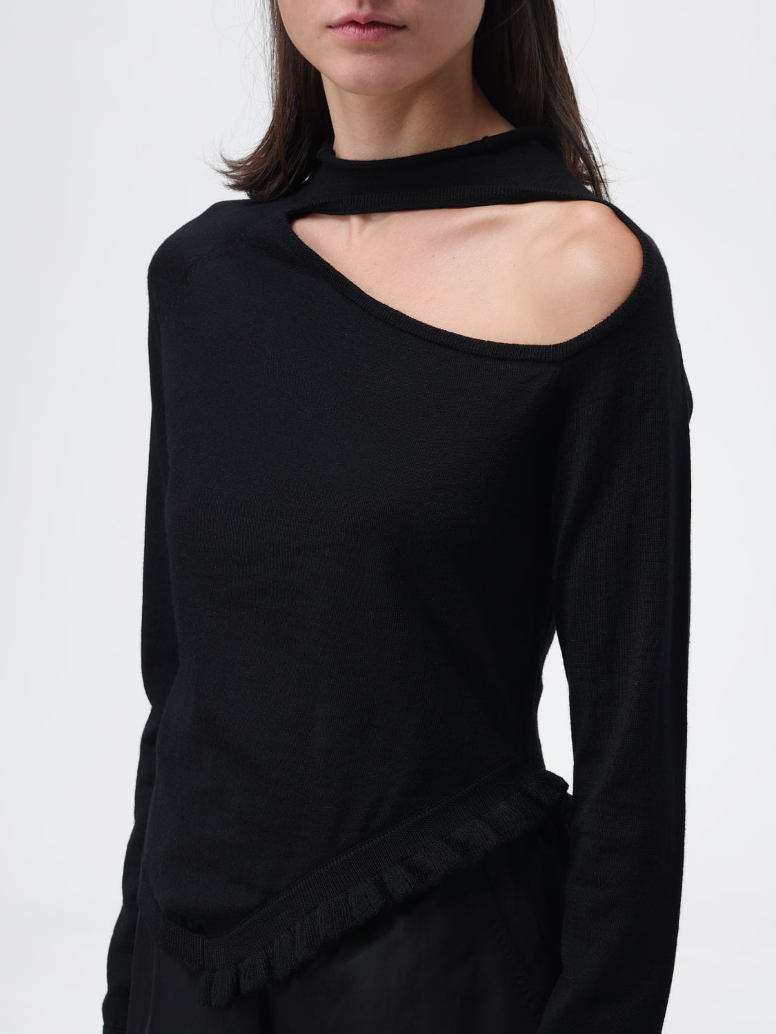 Cropped lurex Monogram sweater PINKO → Shop Online