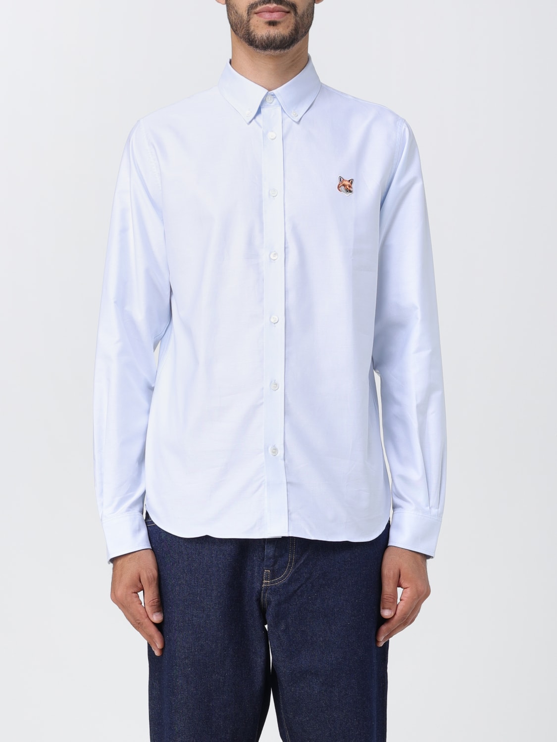 MAISON KITSUNÉ: shirt for man - Blue | Maison Kitsuné shirt