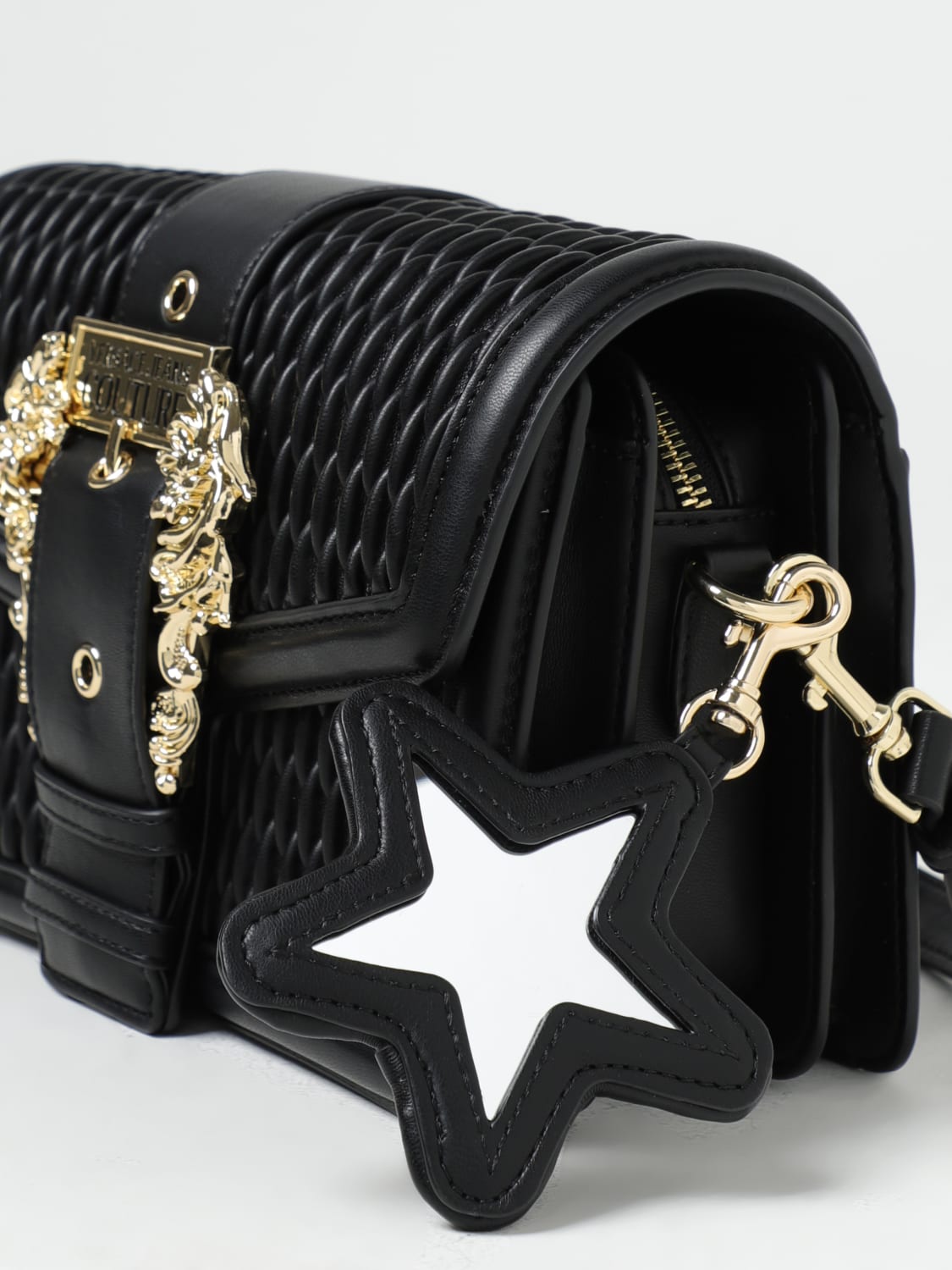 VERSACE Mini mirrored-leather shoulder bag in 2023