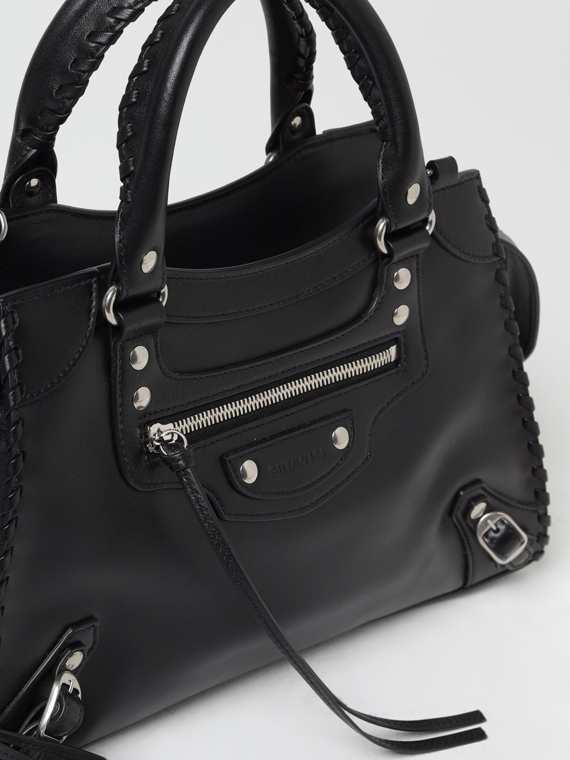 BALENCIAGA: Neo Classic City S bag in leather with shoulder strap - Black