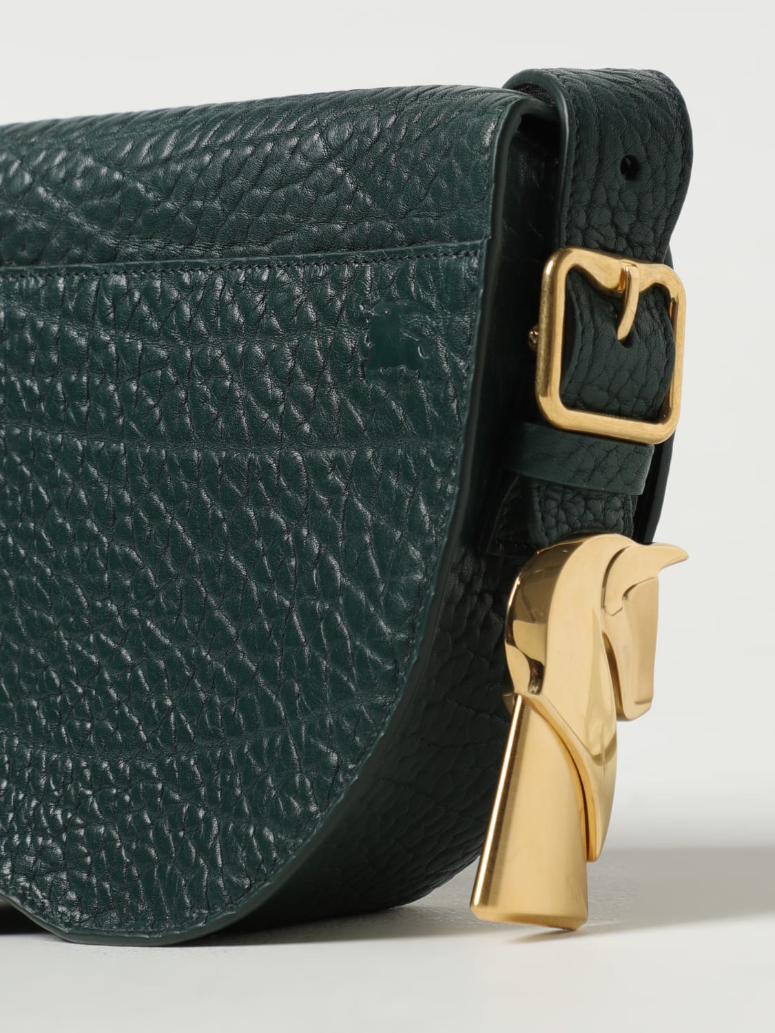 Burberry Small Knight Leather Shoulder Bag - Green