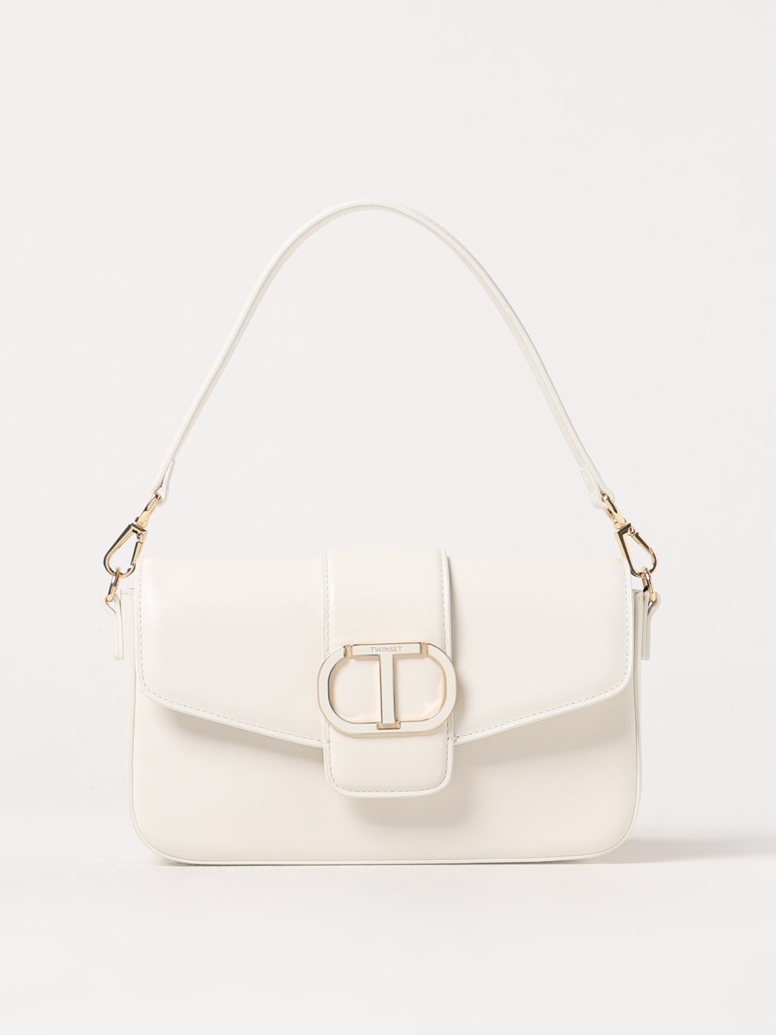 Amie' leather shoulder bag Woman, White