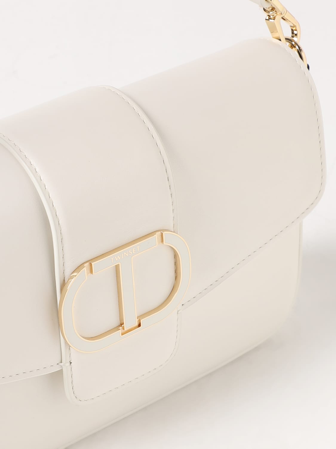 Amie' leather shoulder bag Woman, White