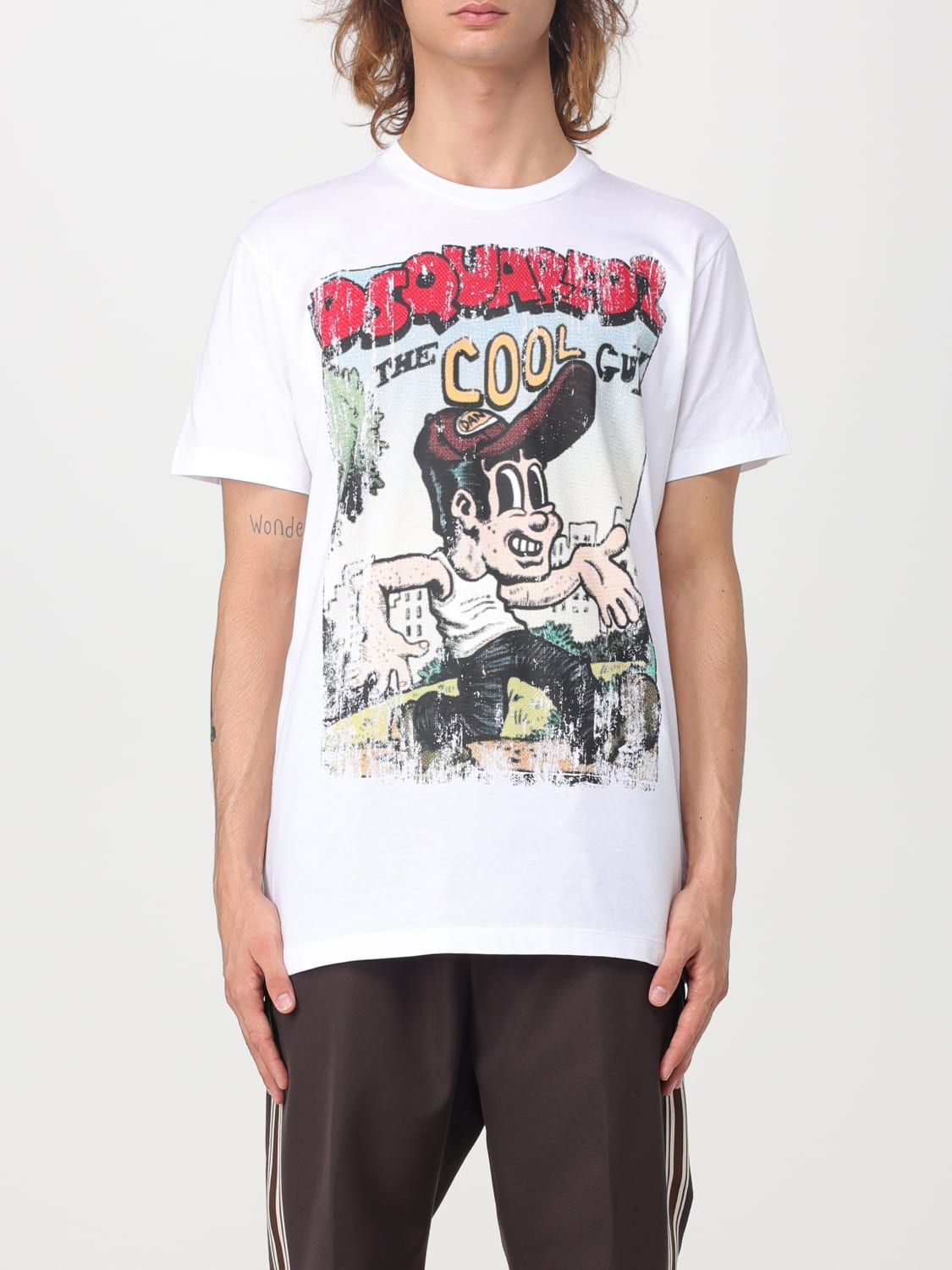 DSQUARED2：Tシャツ メンズ - ホワイト | GIGLIO.COMオンラインの