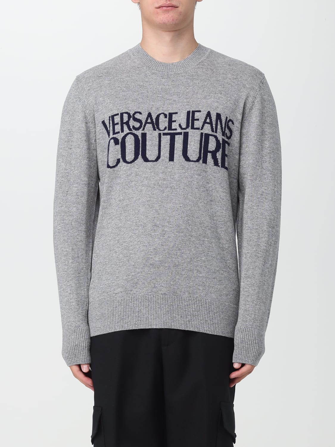VERSACE JEANS COUTURE: sweater for man - Black | Versace Jeans Couture sweater 75GAFM01CM31H online at GIGLIO.COM