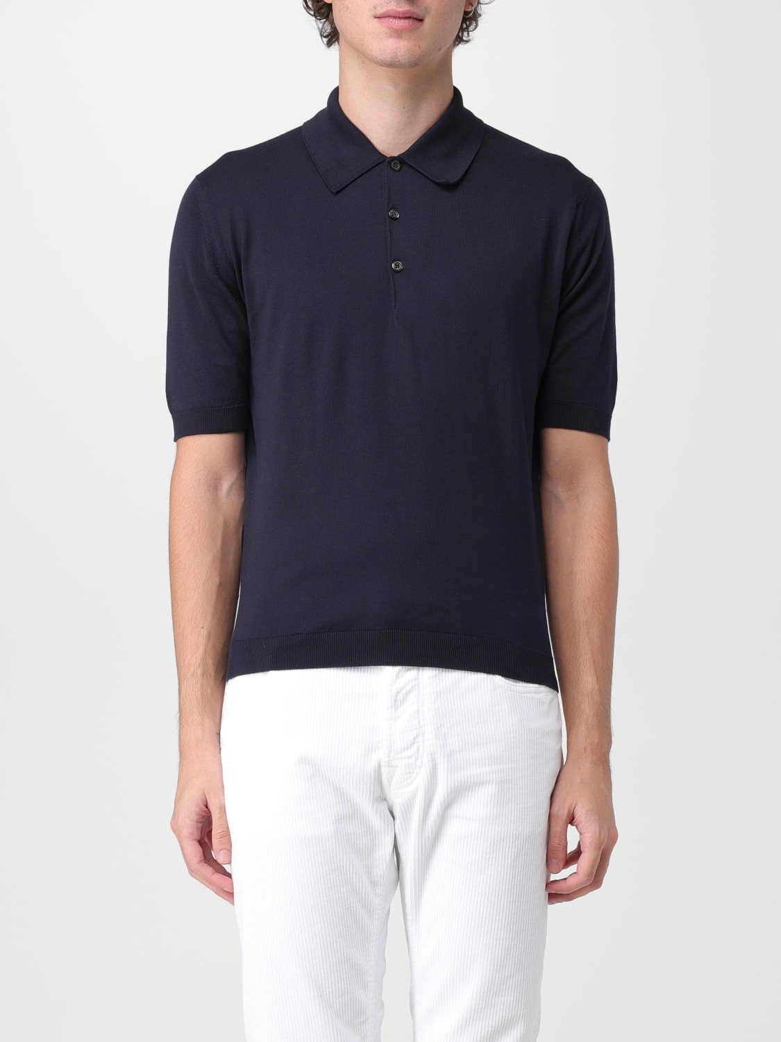 JOHN SMEDLEY: polo shirt for man - Blue | John Smedley polo shirt
