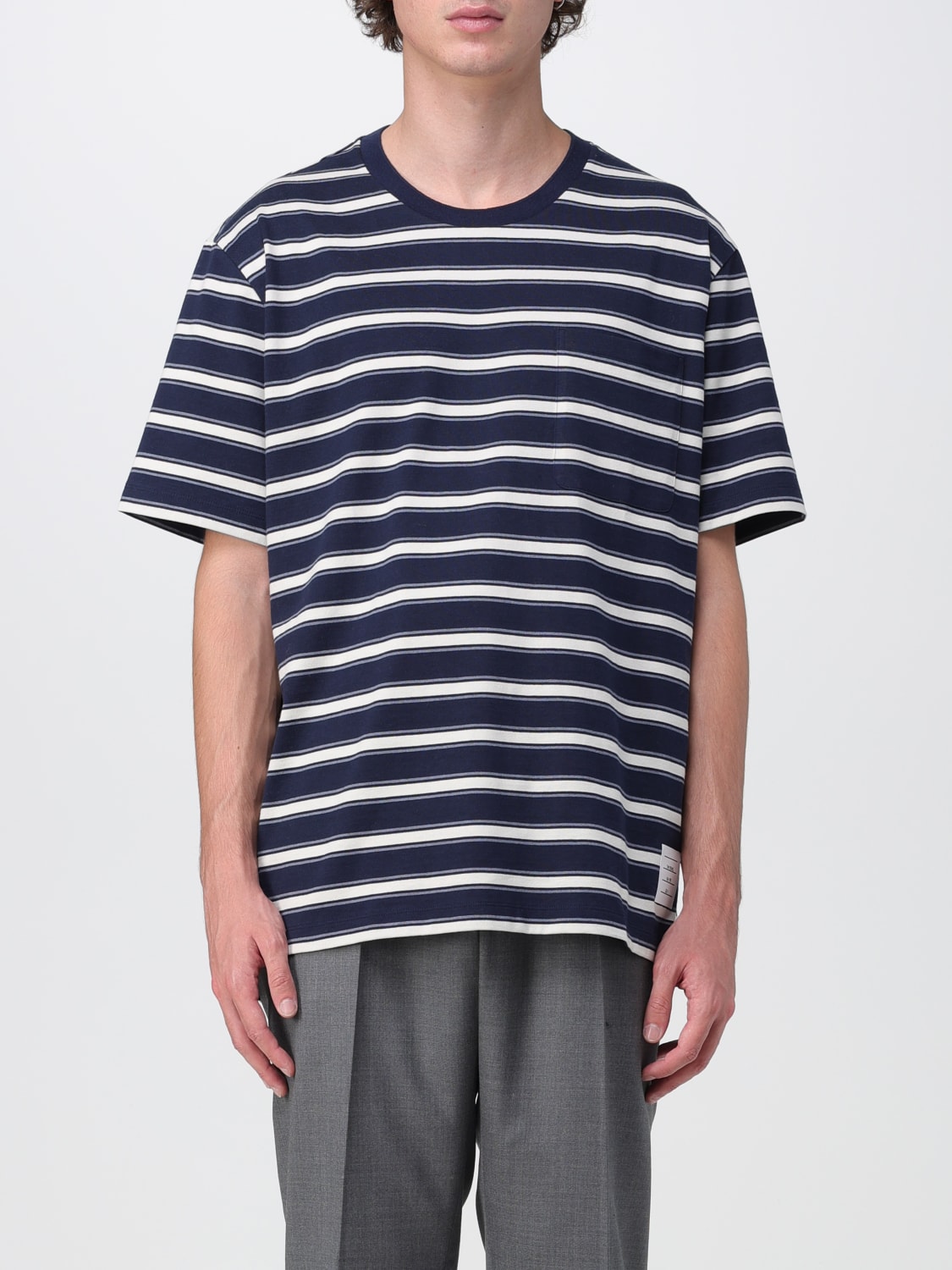 THOM BROWNE: t-shirt for man - Blue | Thom Browne t-shirt MJS222AJ0086 ...