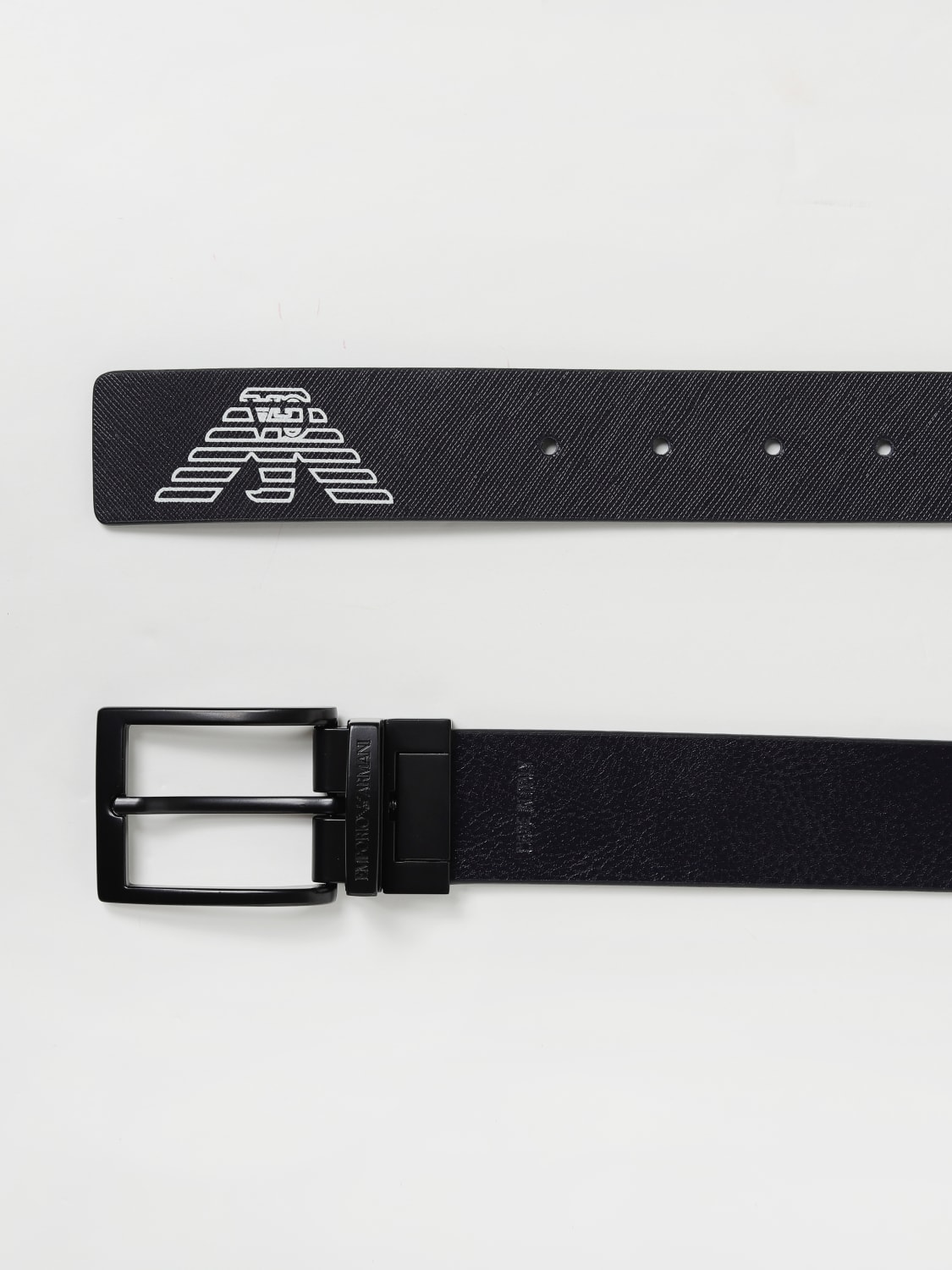 EA7 Emporio Armani Reversible Logo Belt Blue