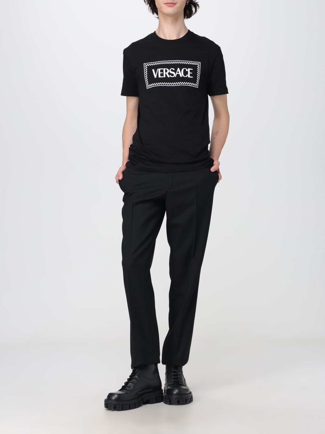 Logo Print Cotton T-shirt in Black - Men | Burberry® Official