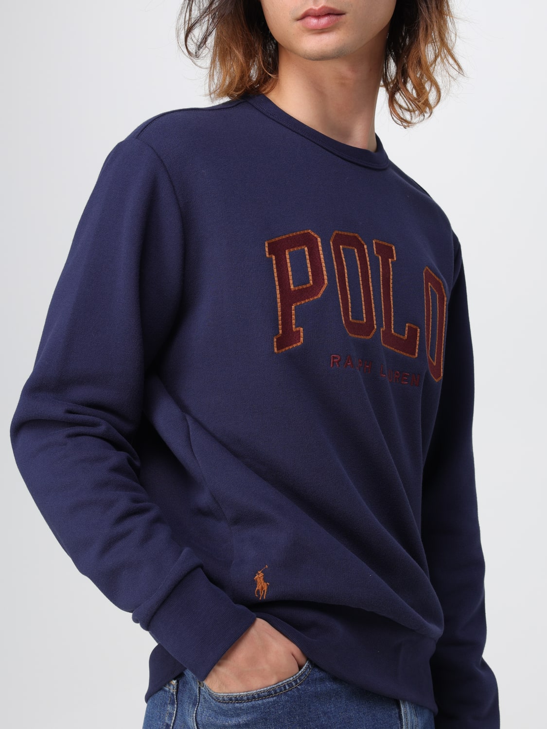 POLO RALPH LAUREN：スウェットシャツ メンズ - ネイビー | GIGLIO.COM